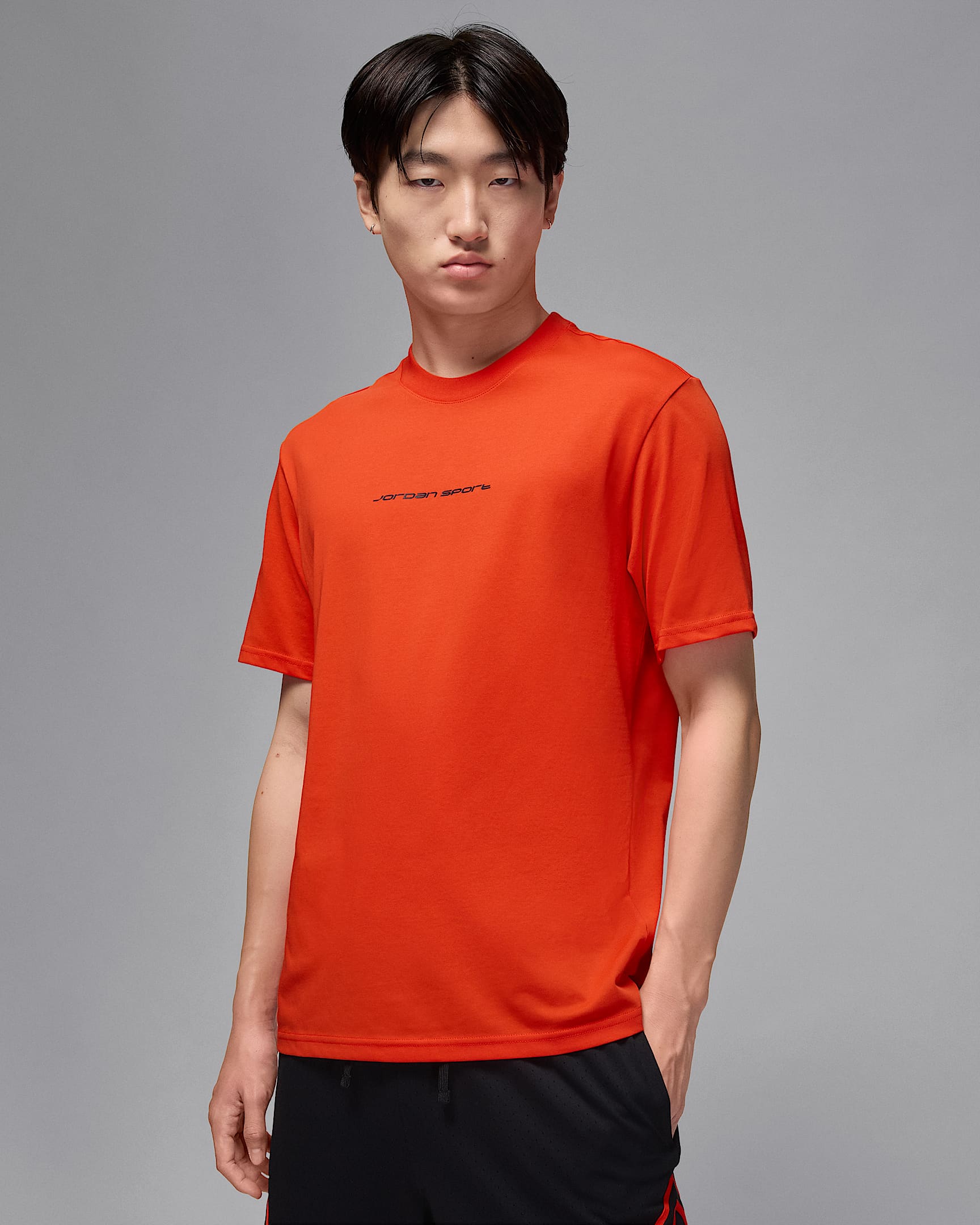Jordan Sport Men's Dri-FIT T-Shirt - Team Orange/Black