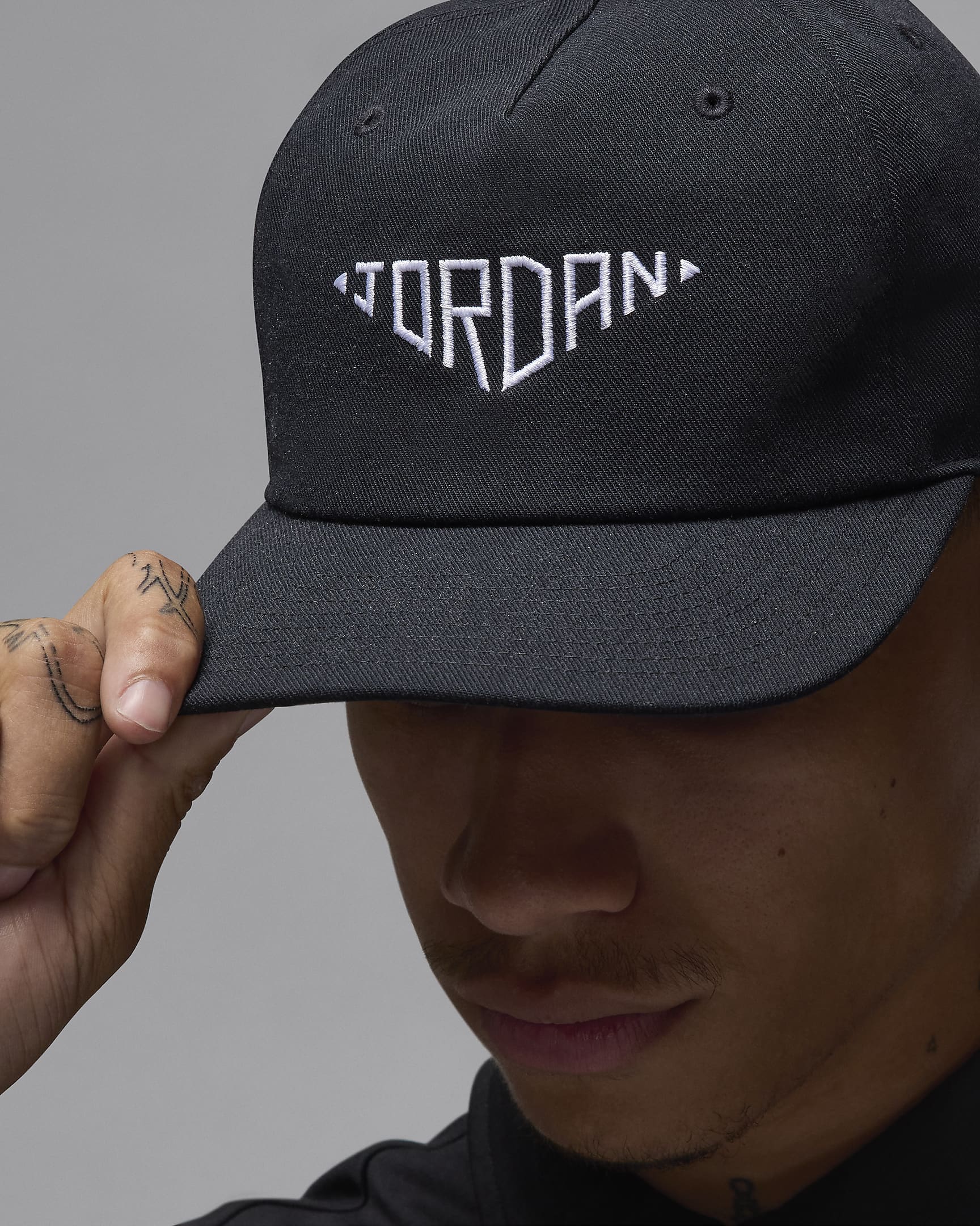 Jordan Pro Unstructured Flat-Bill Hat - Black/White