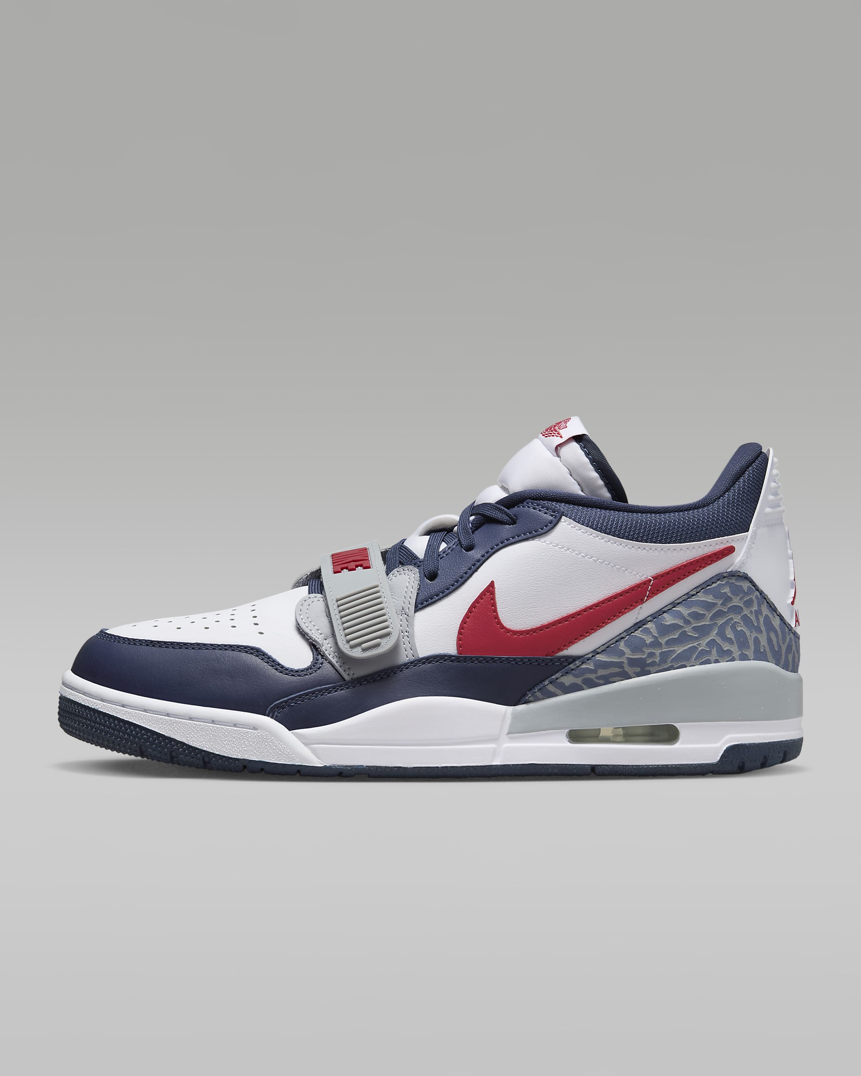 Sapatilhas Air Jordan Legacy 312 Low para homem - Branco/Midnight Navy/Cinzento Wolf/Vermelho Varsity