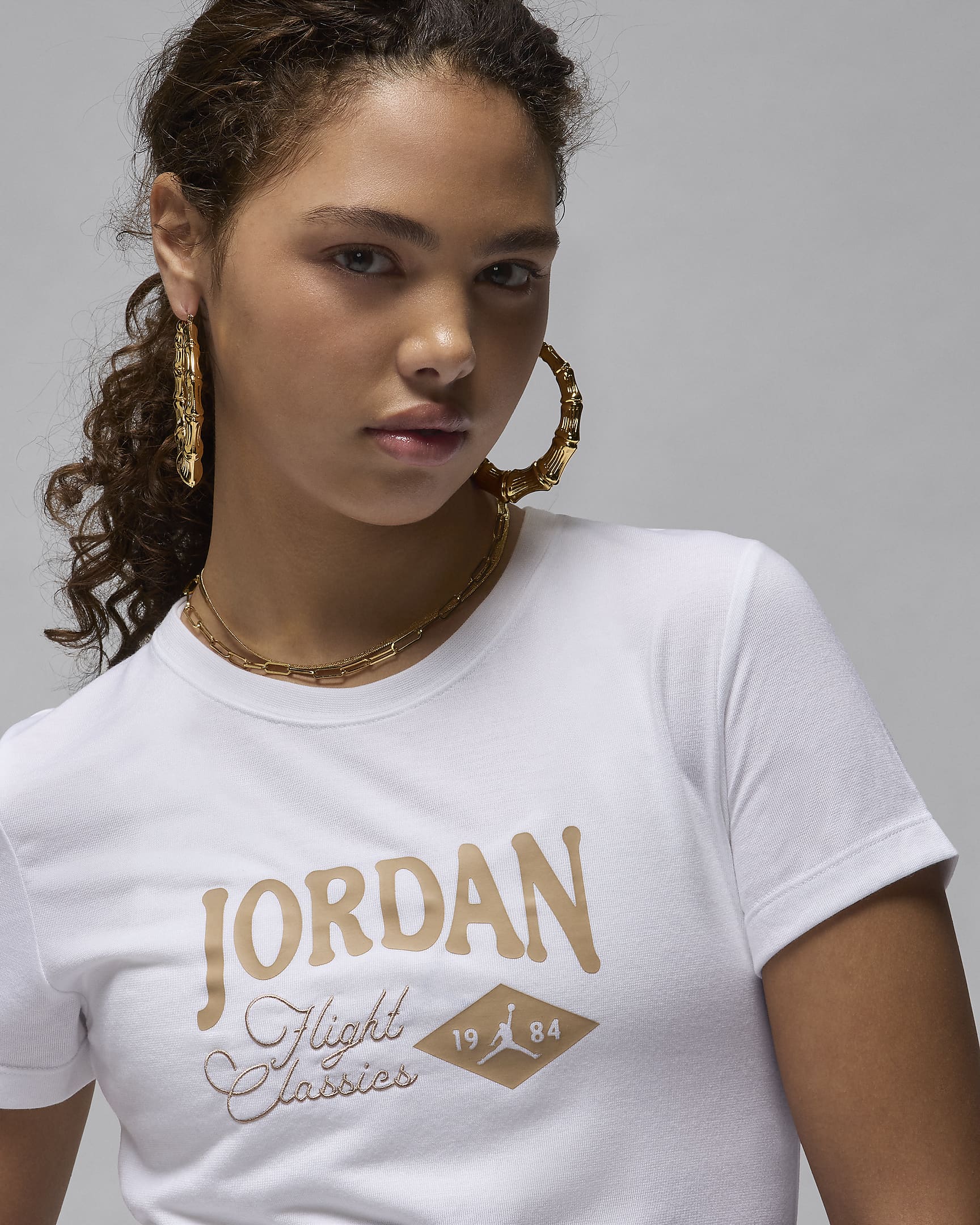 Jordan Women's Graphic Slim T-Shirt - White