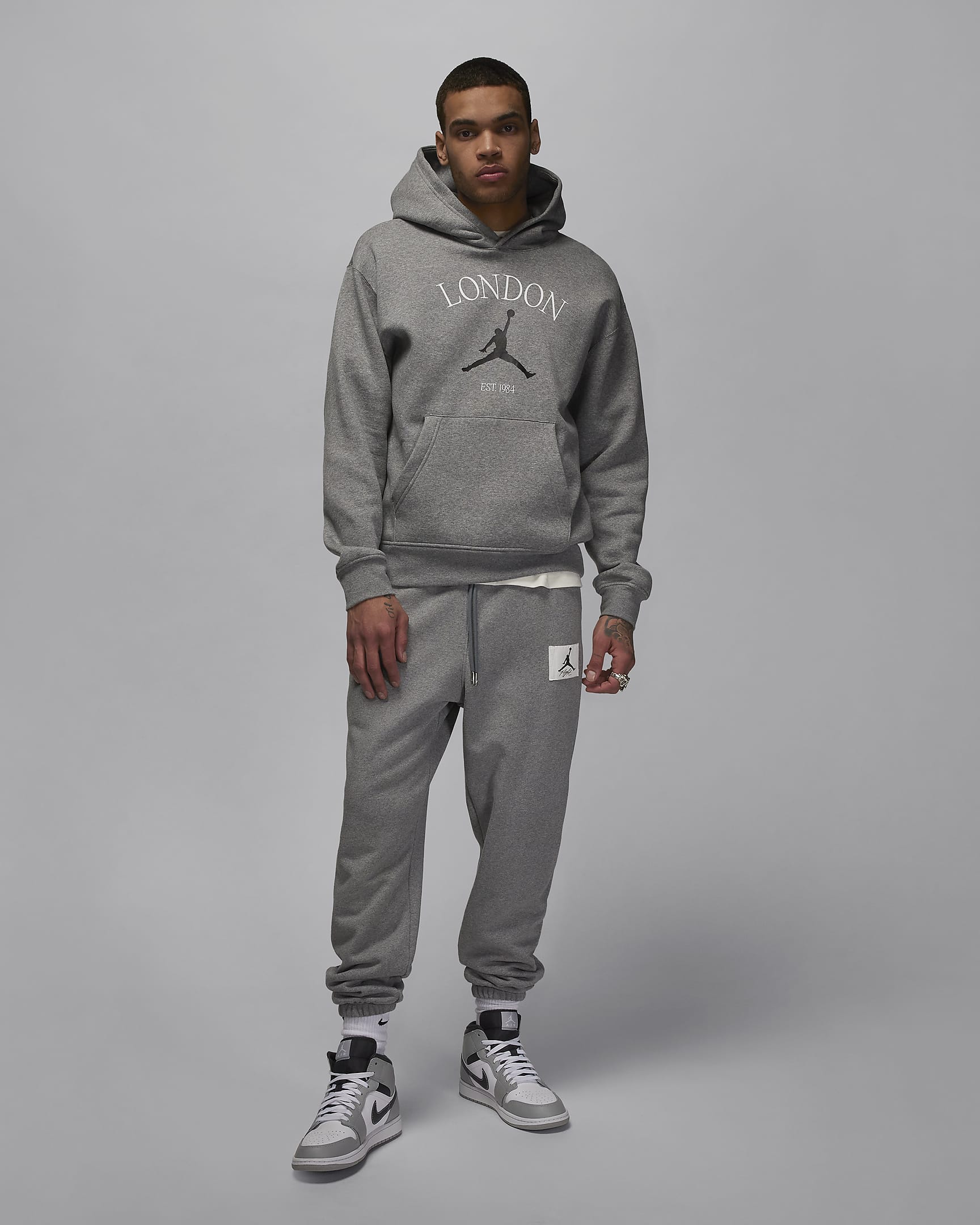 Jordan London Men's Pullover Hoodie - Carbon Heather