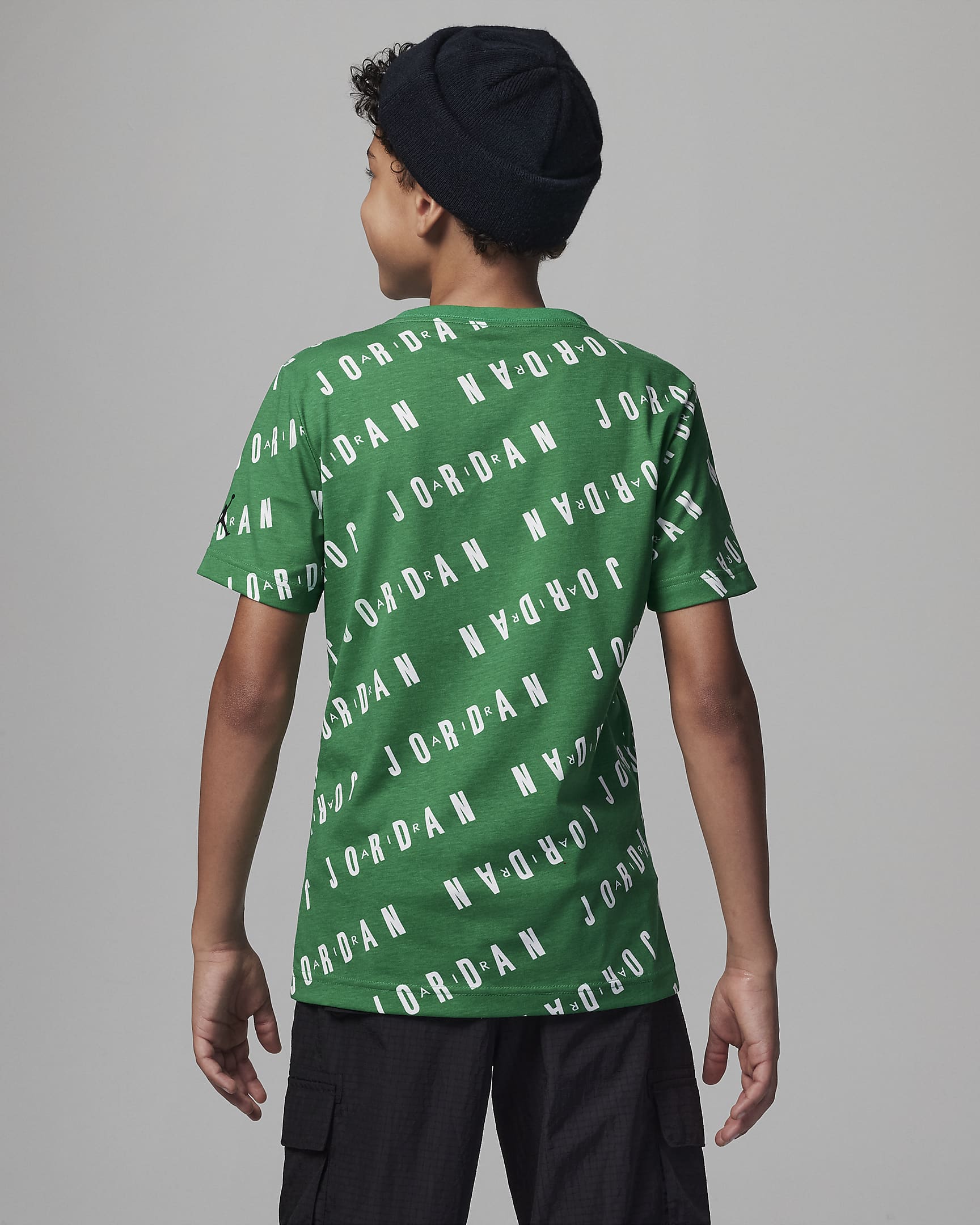 Jordan Essentials Printed Tee Older Kids' (Boys) T-shirt - Lucky Green