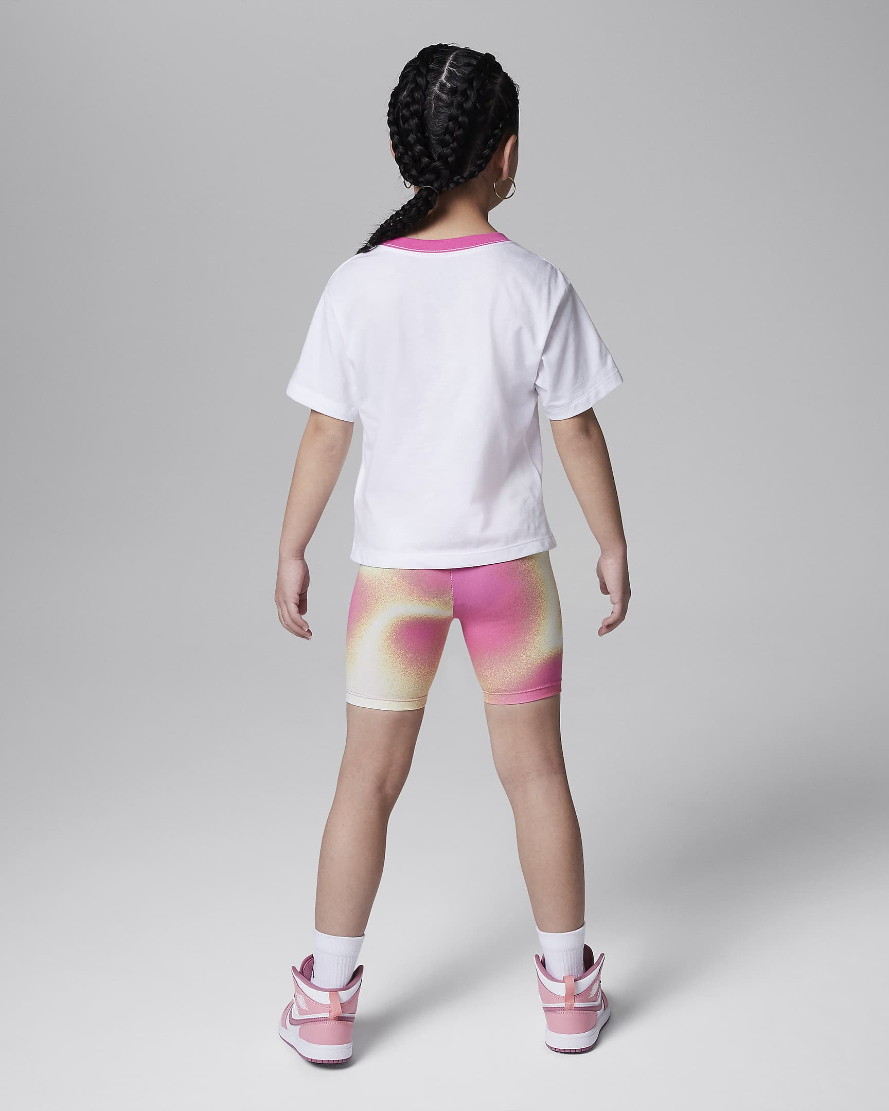 Jordan Lemonade Stand Shorts-Set für jüngere Kinder - Laser Fuchsia