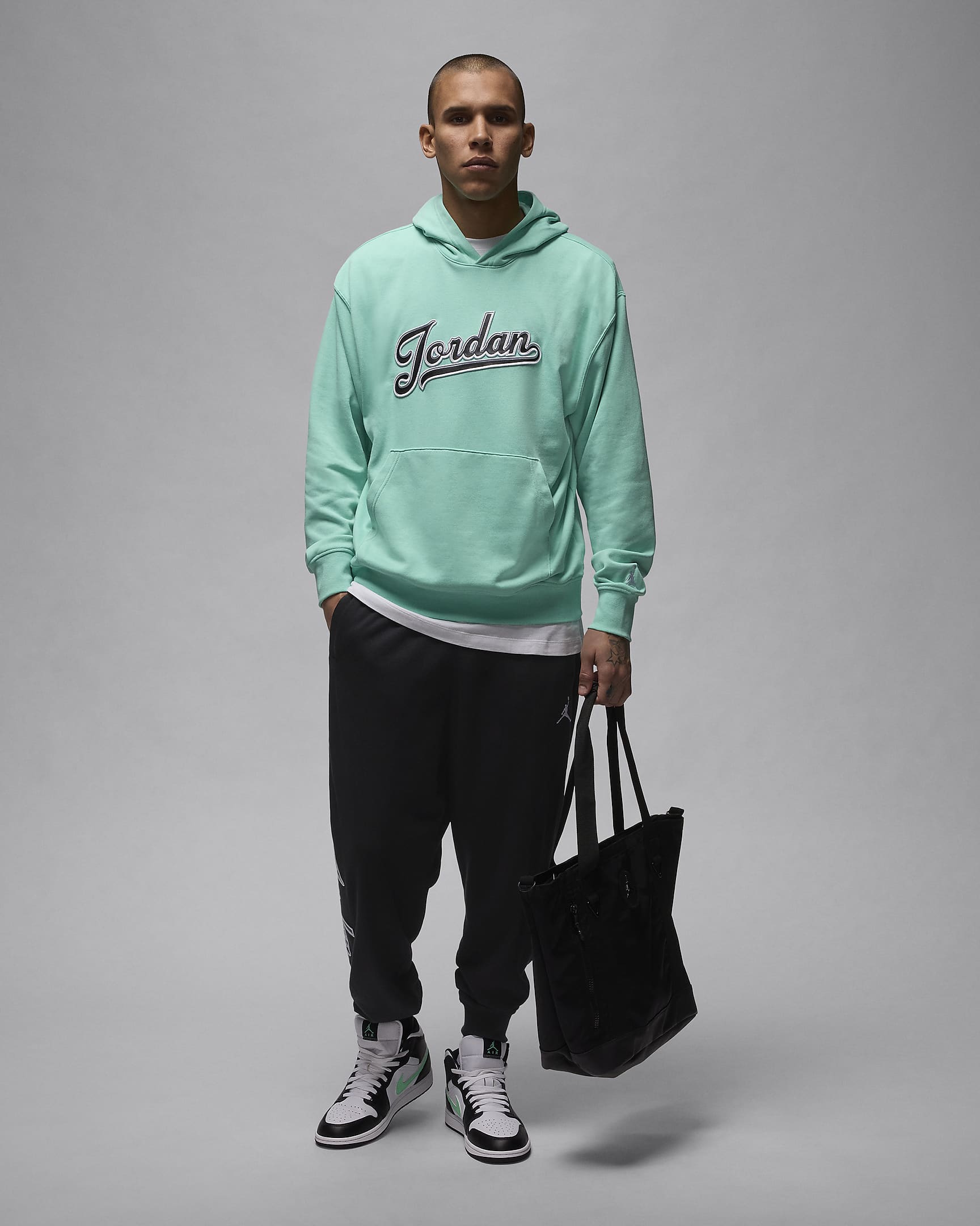 Jordan Flight MVP Men's Fleece Pullover Hoodie - Emerald Rise