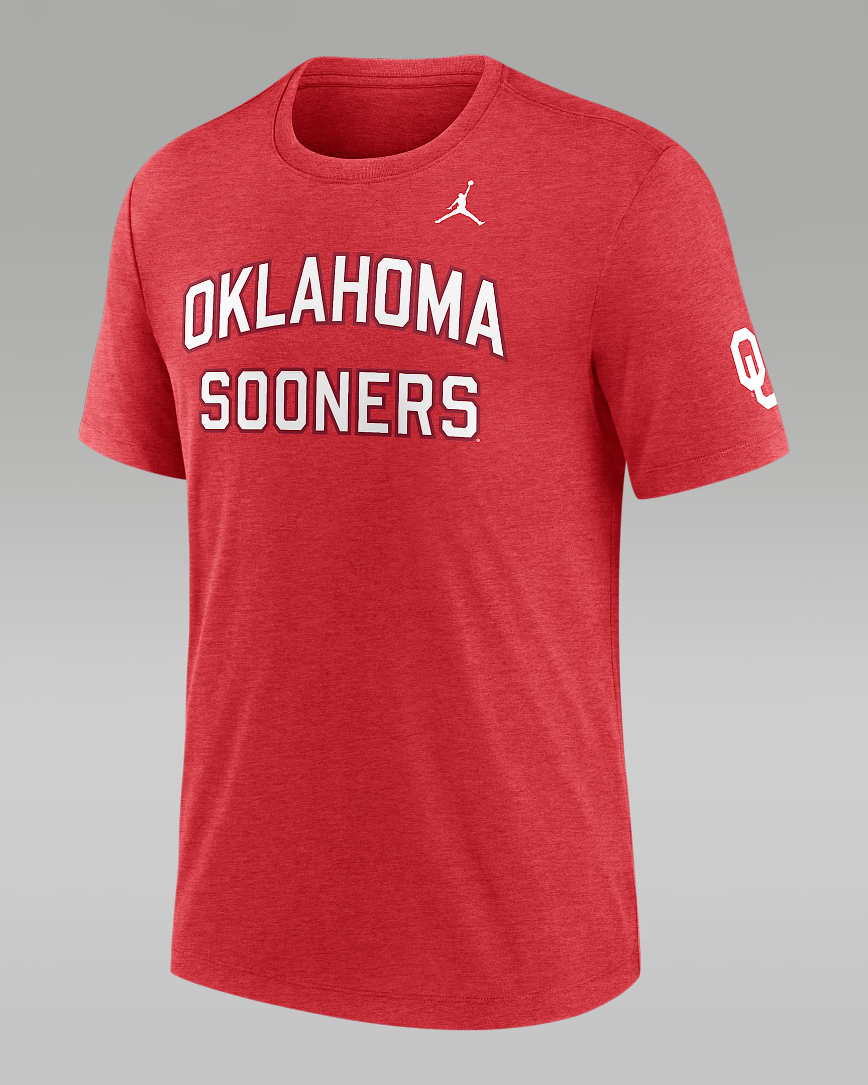 Oklahoma Campus Collegiate Block Men's Nike College T-Shirt - Red Heather