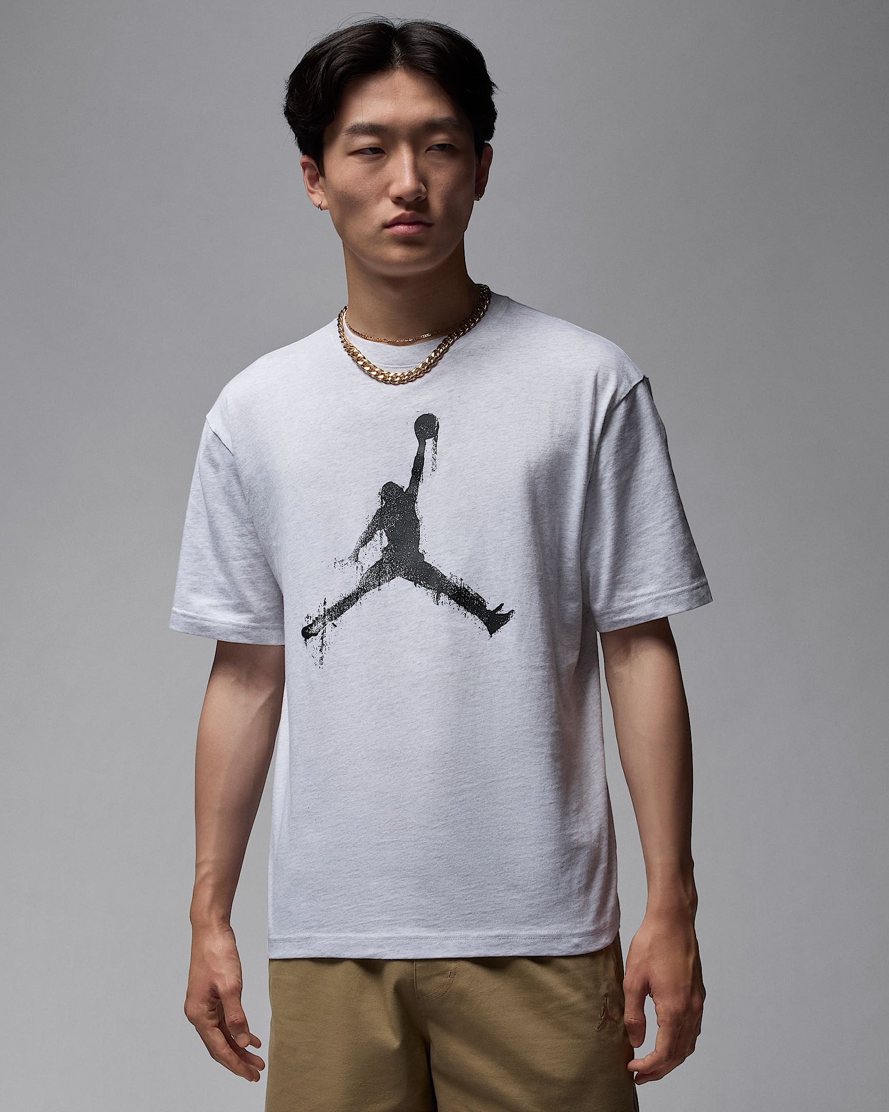 Jordan Brooklyn Men's T-Shirt - Birch Heather/Black