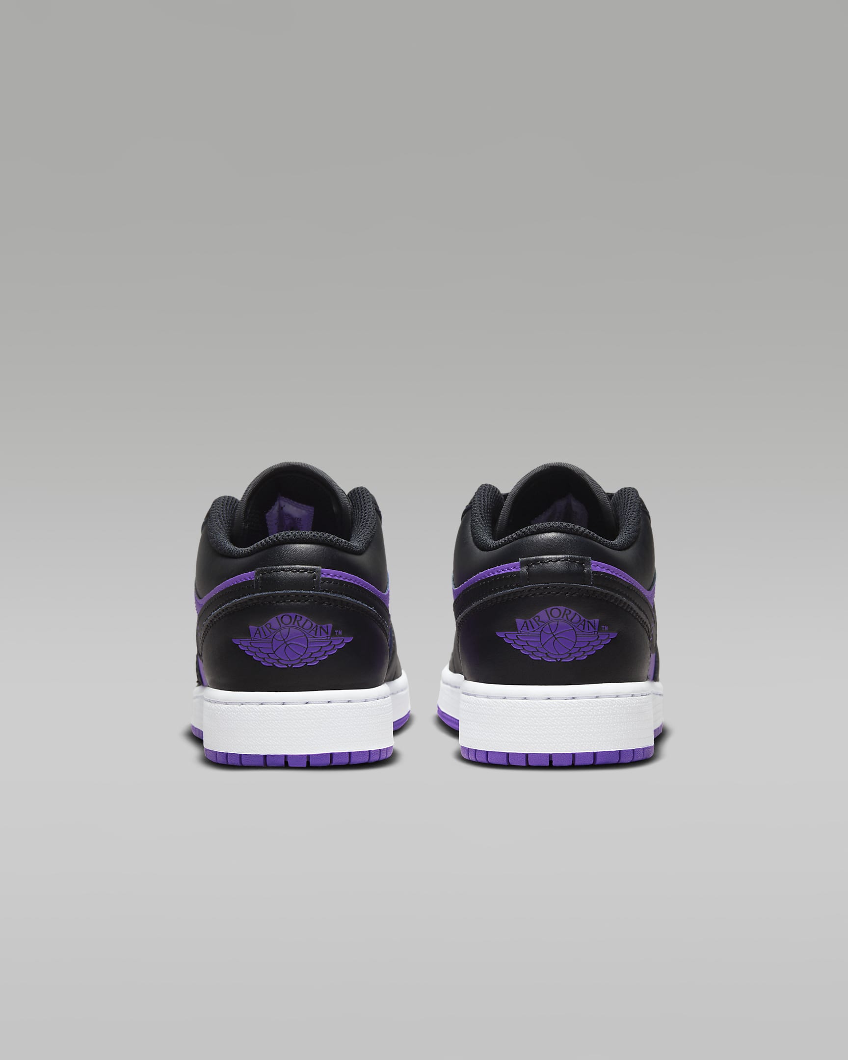 Air Jordan 1 Low Older Kids' Shoes - Purple Venom/White/Black