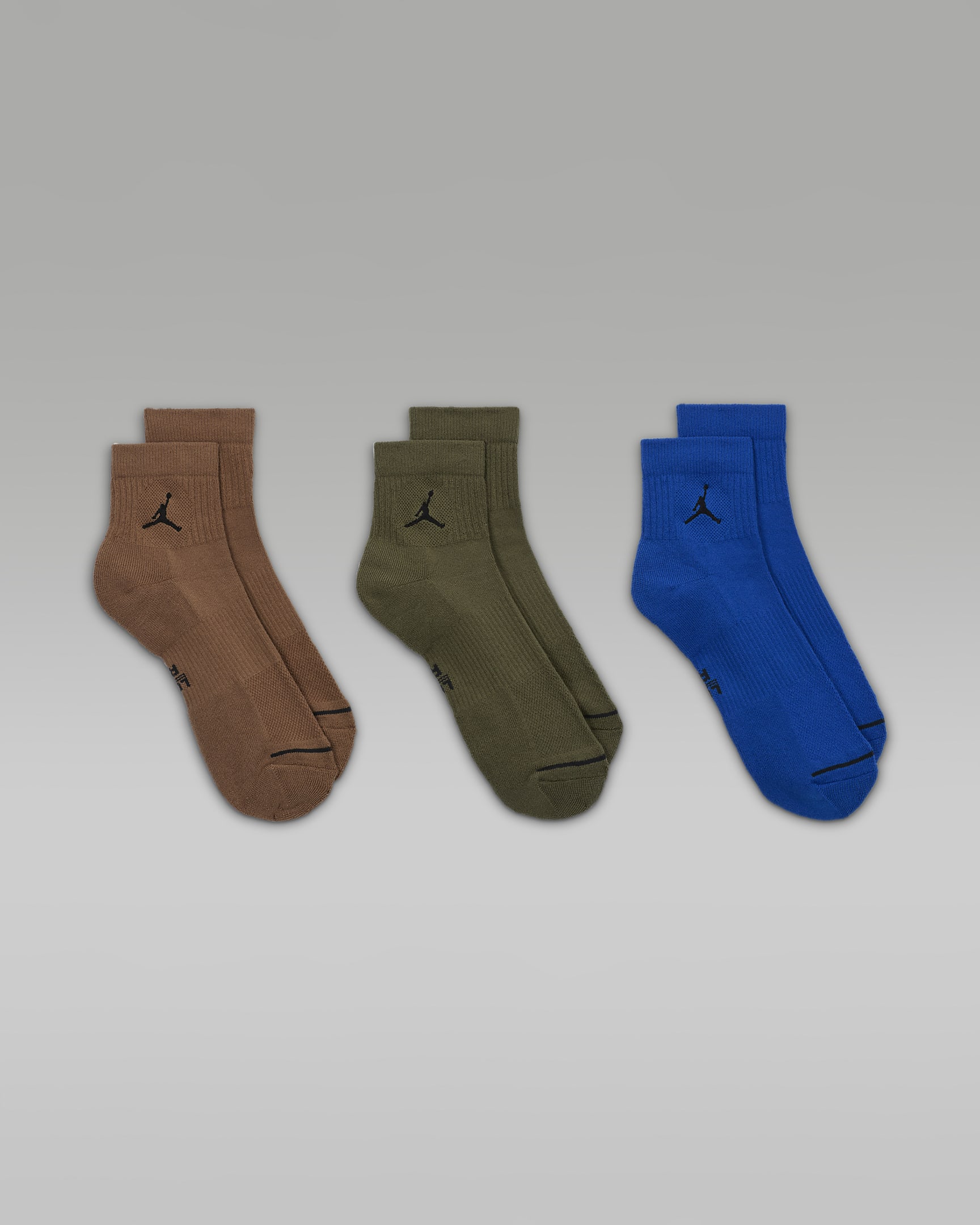 Jordan Everyday Ankle Socks (3 Pairs) - Multi-Colour