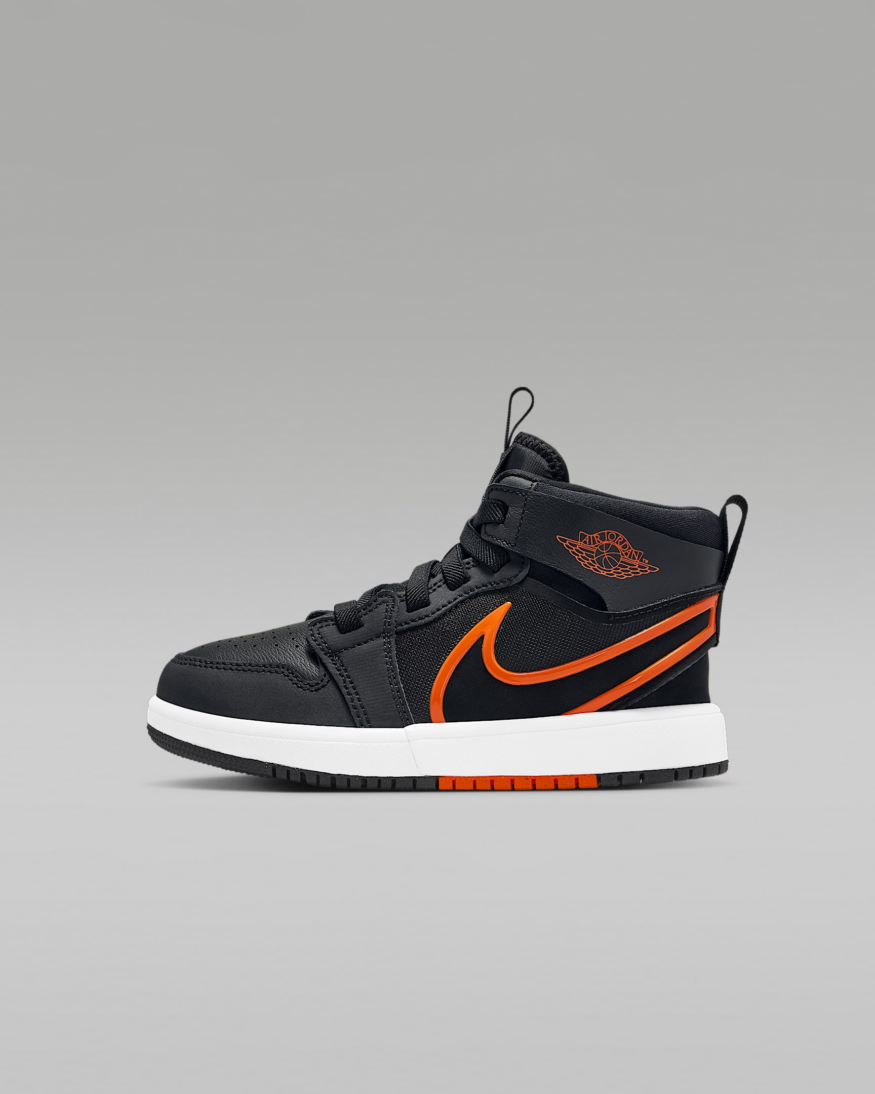 Jordan 1 Mid RM EasyOn Schuh (jüngere Kinder) - Schwarz/Weiß/Starfish
