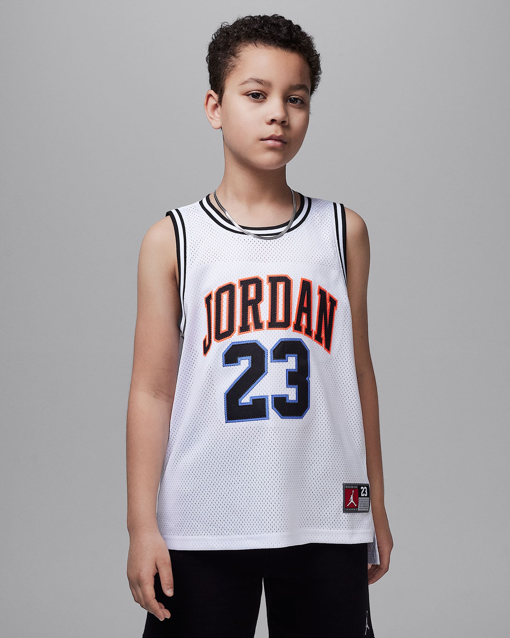 Canotta Jordan - Ragazzo - Bright Crimson/Bianco