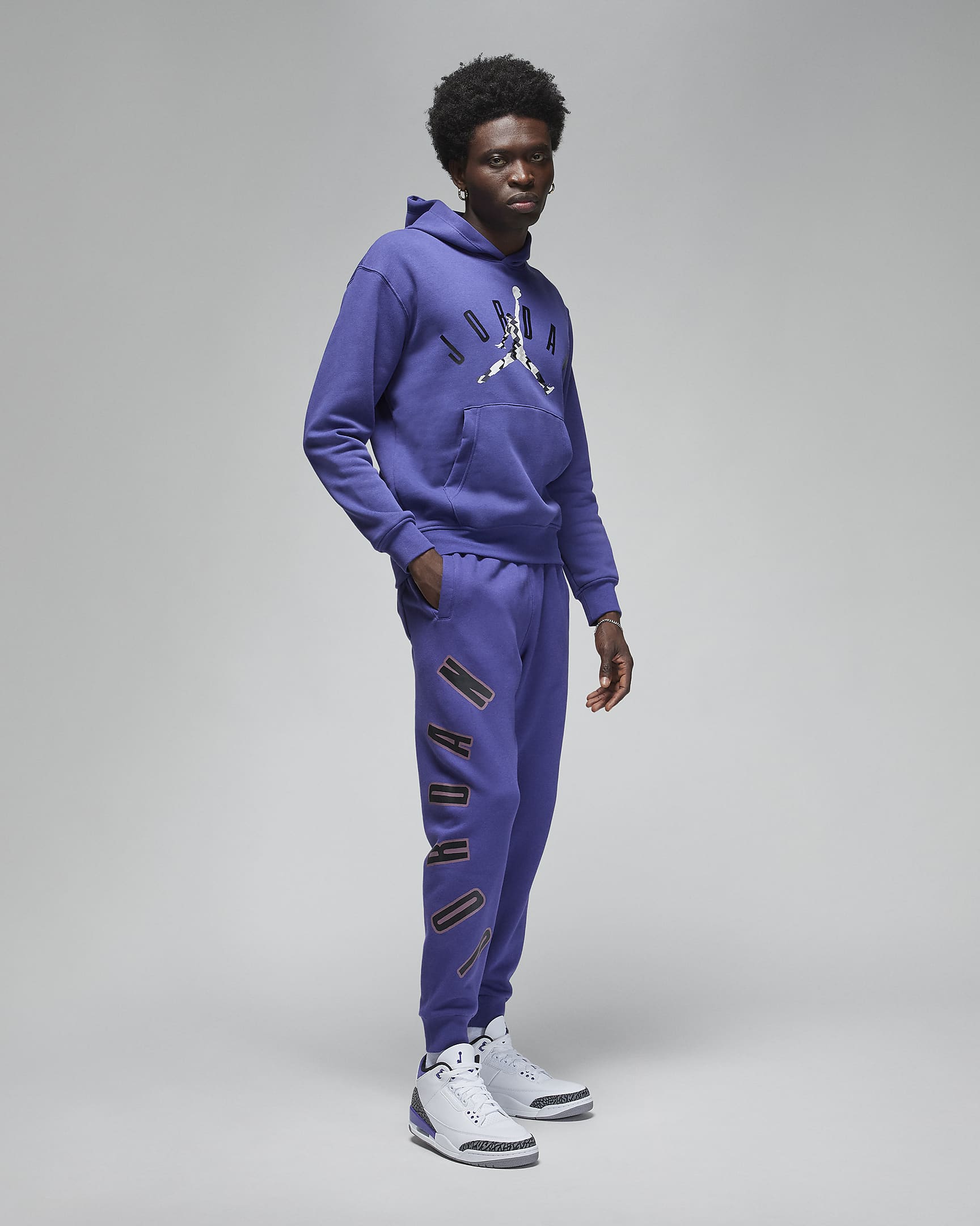 Jordan Flight MVP Men's Fleece Trousers - Sky J Purple/Sail