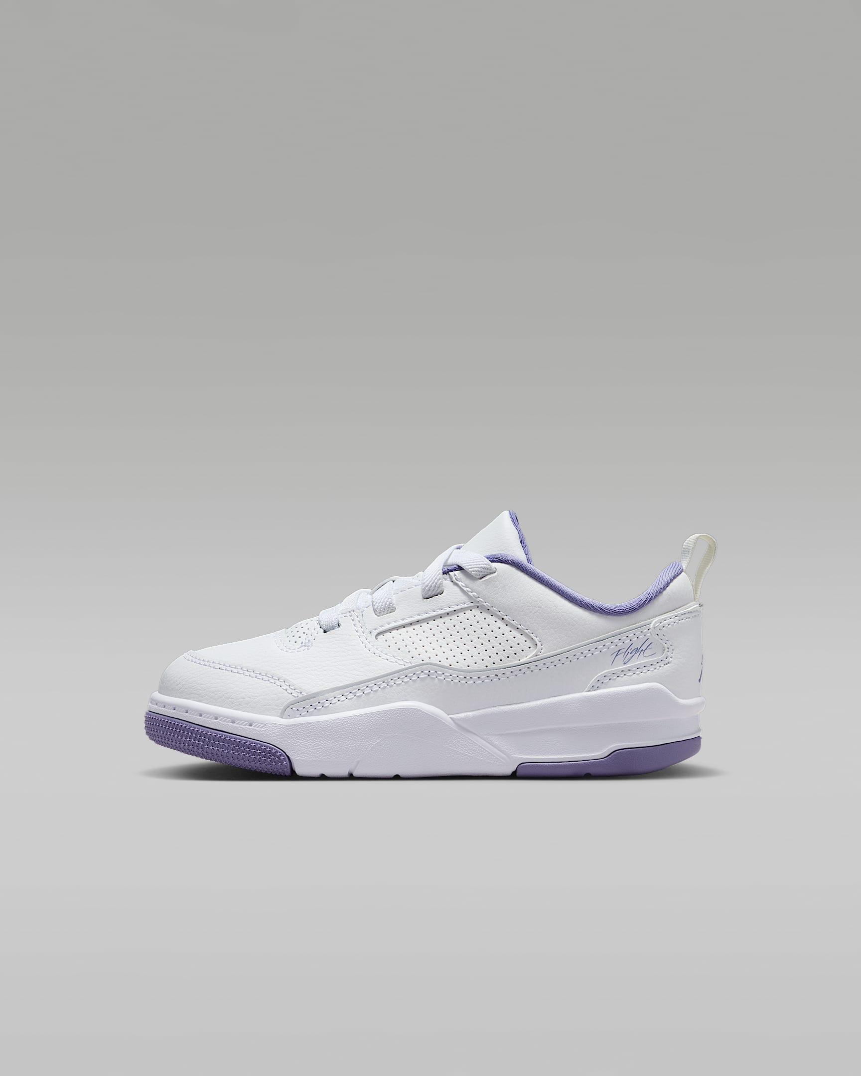 Jordan Flight Court Little Kids' Shoes - White/Dusty Amethyst