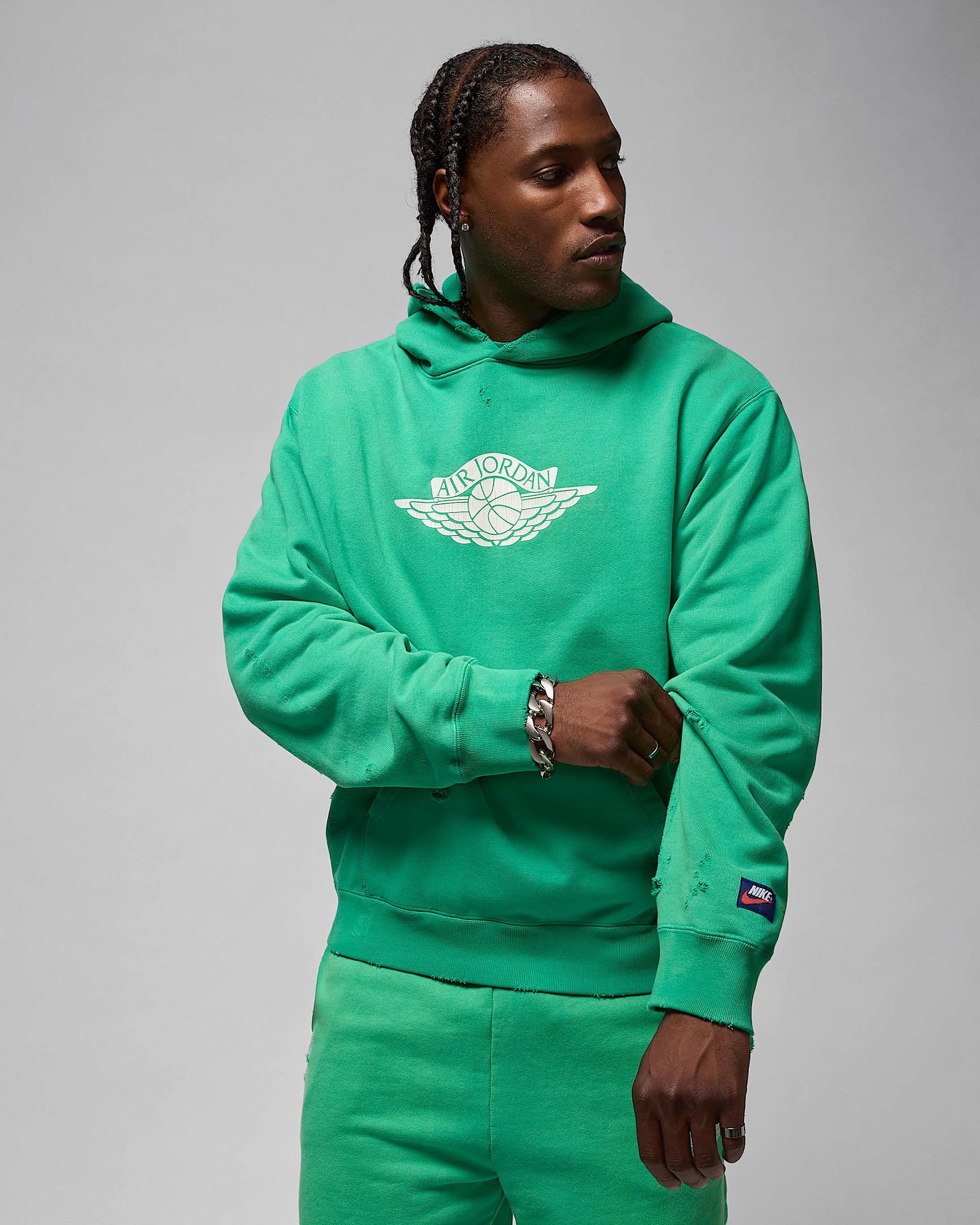 Jordan Rare Air Men's Fleece Pullover Hoodie - Stadium Green