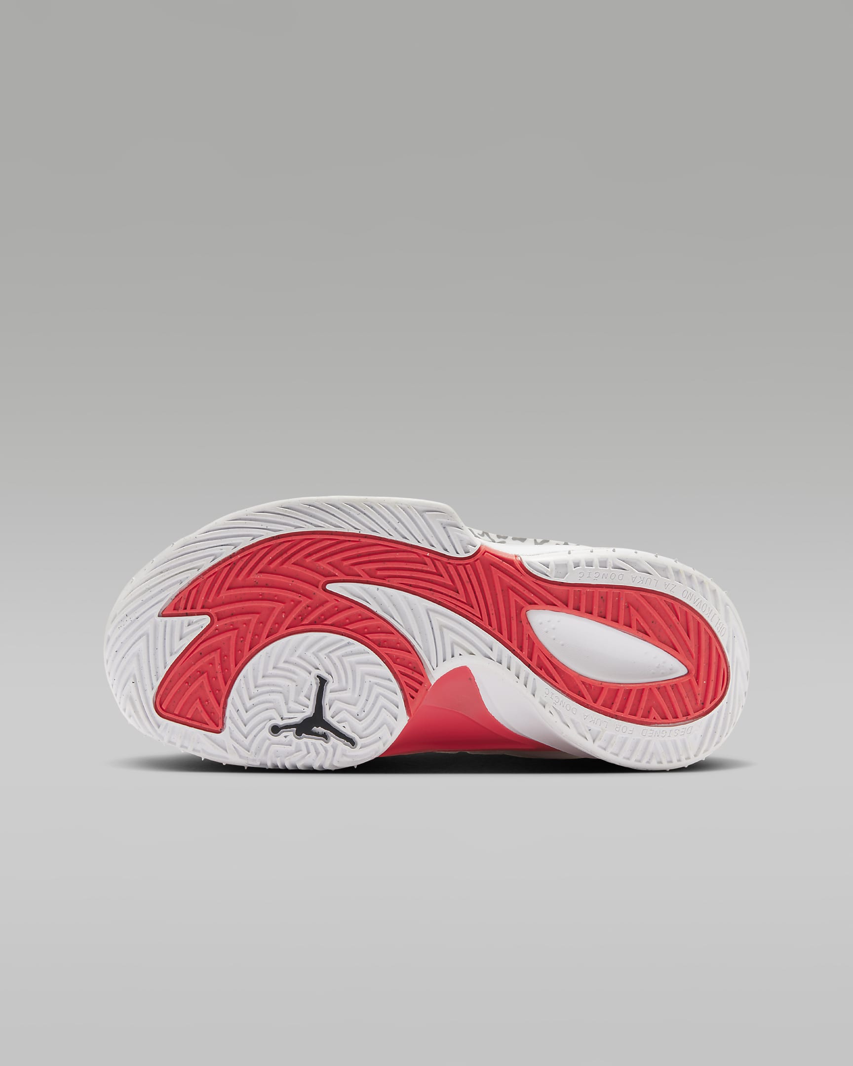 Tenis de básquetbol para niños grandes Luka 3 "Motorsport" - Blanco/Negro/Rojo órbita/Oro metalizado