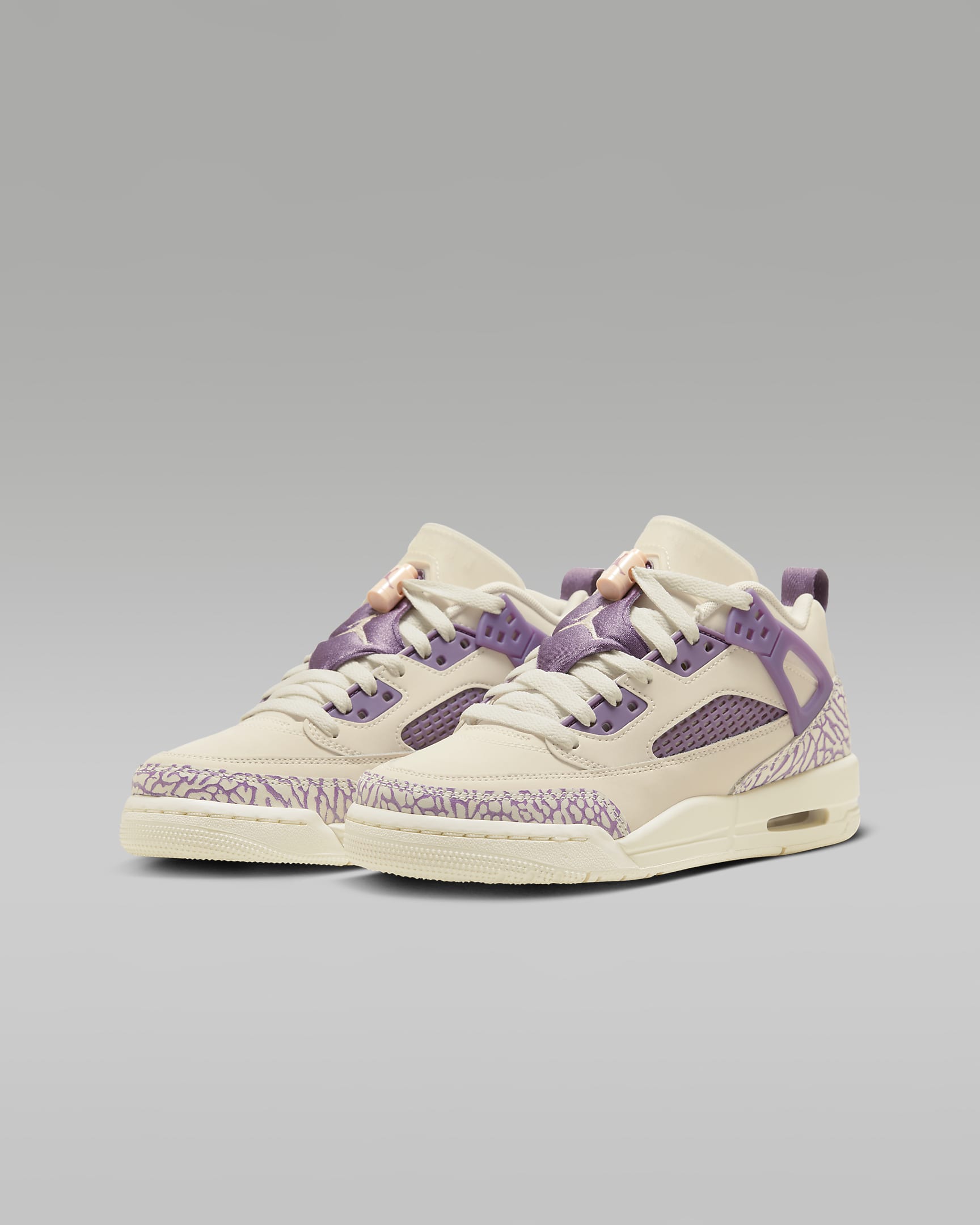 Jordan Spizike Low Big Kids' Shoes - Legend Light Brown/Violet Dust/Sail/Crimson Tint