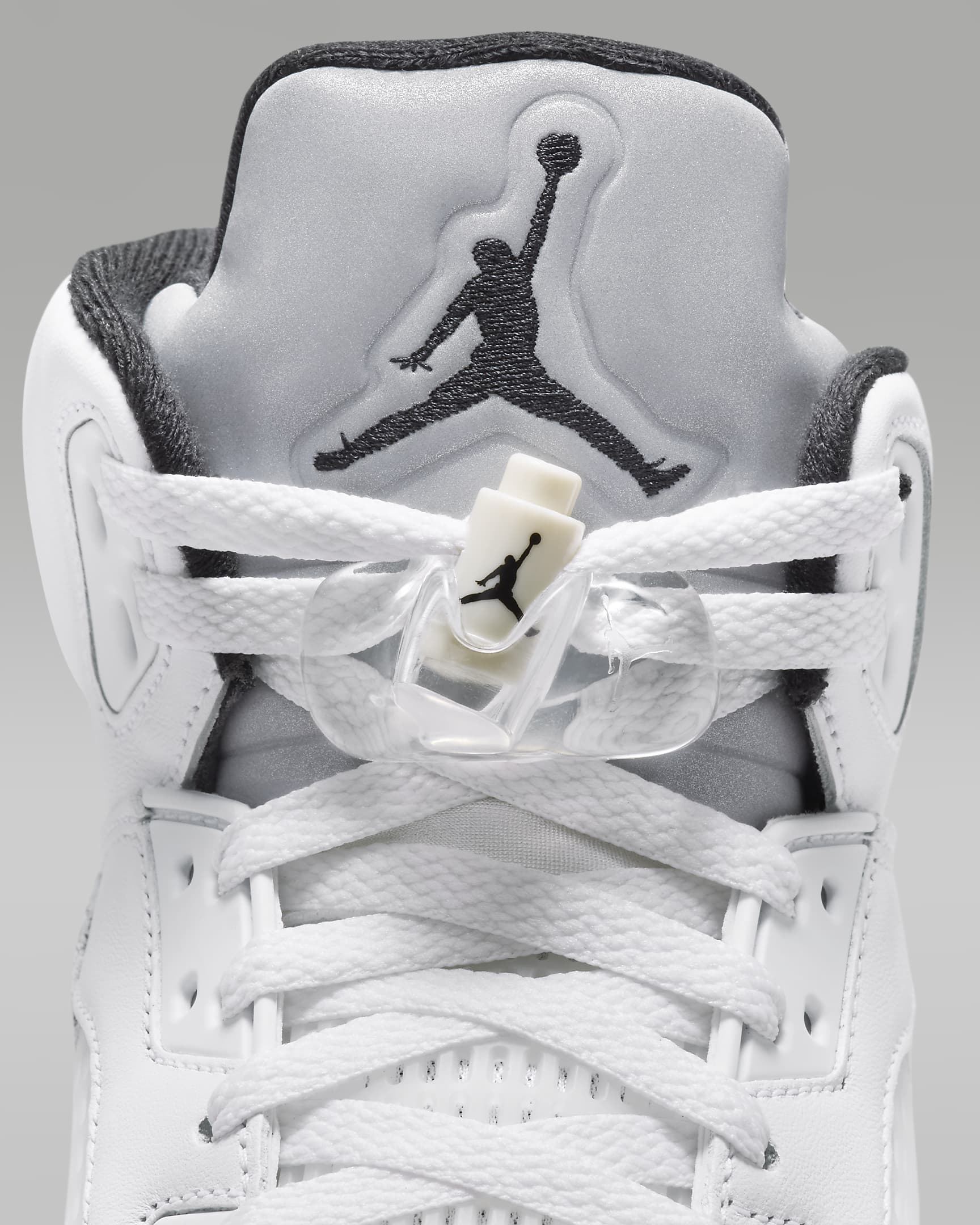 Air Jordan 5 Retro 'White and Black' Men's Shoes - White/Sail/Metallic Silver/Black