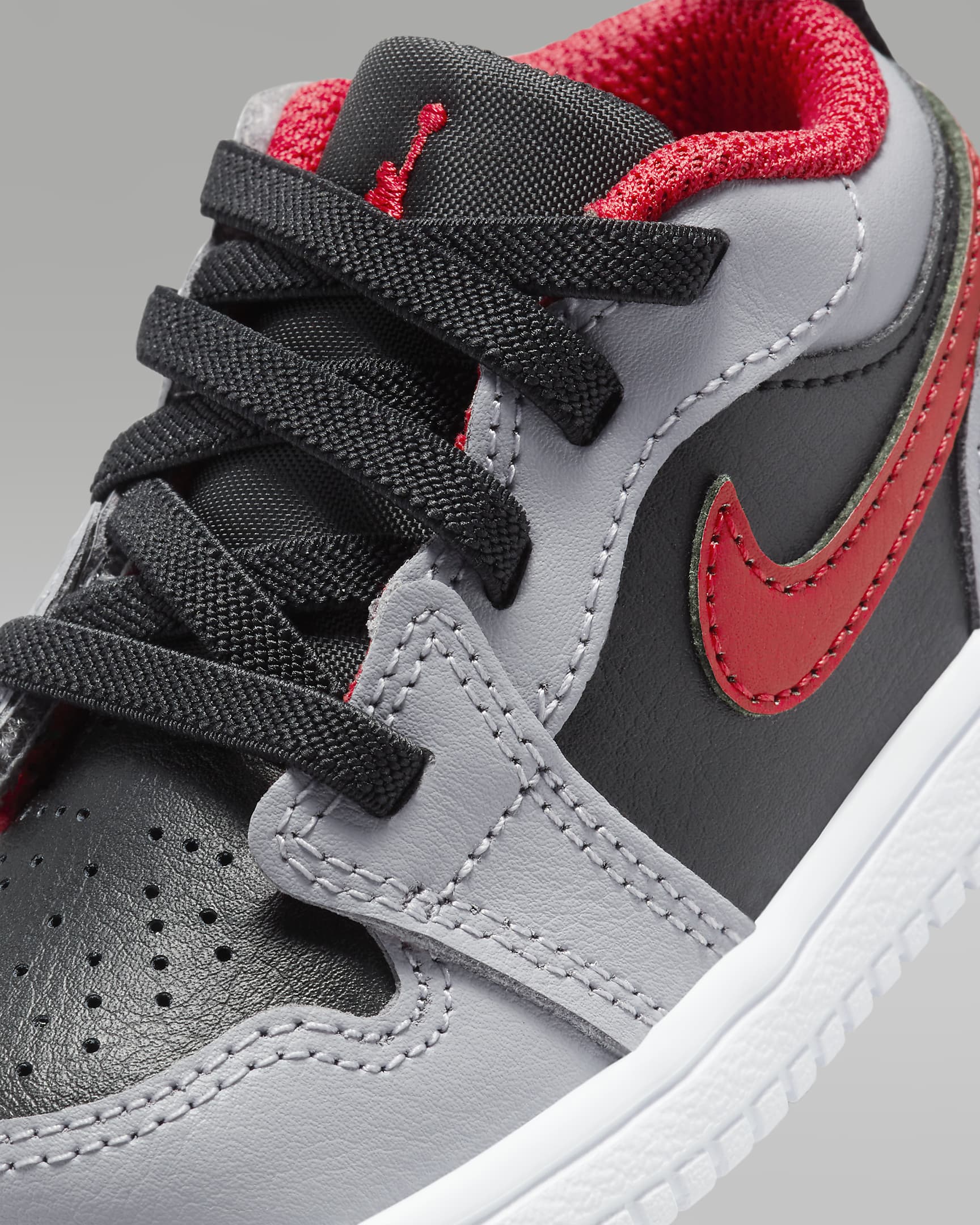 Jordan 1 Low Alt Schoenen voor baby's/peuters - Zwart/Cement Grey/Wit/Fire Red