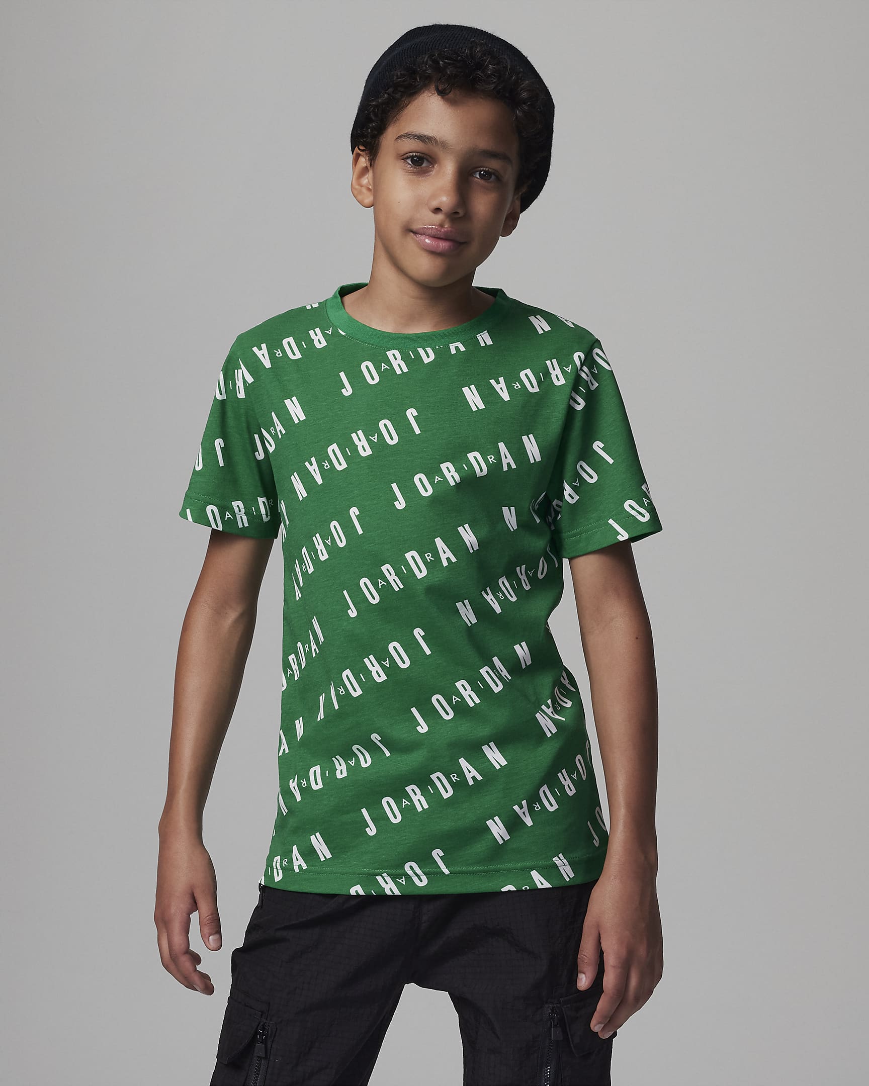 Jordan Essentials Printed Tee Older Kids' (Boys) T-shirt - Lucky Green