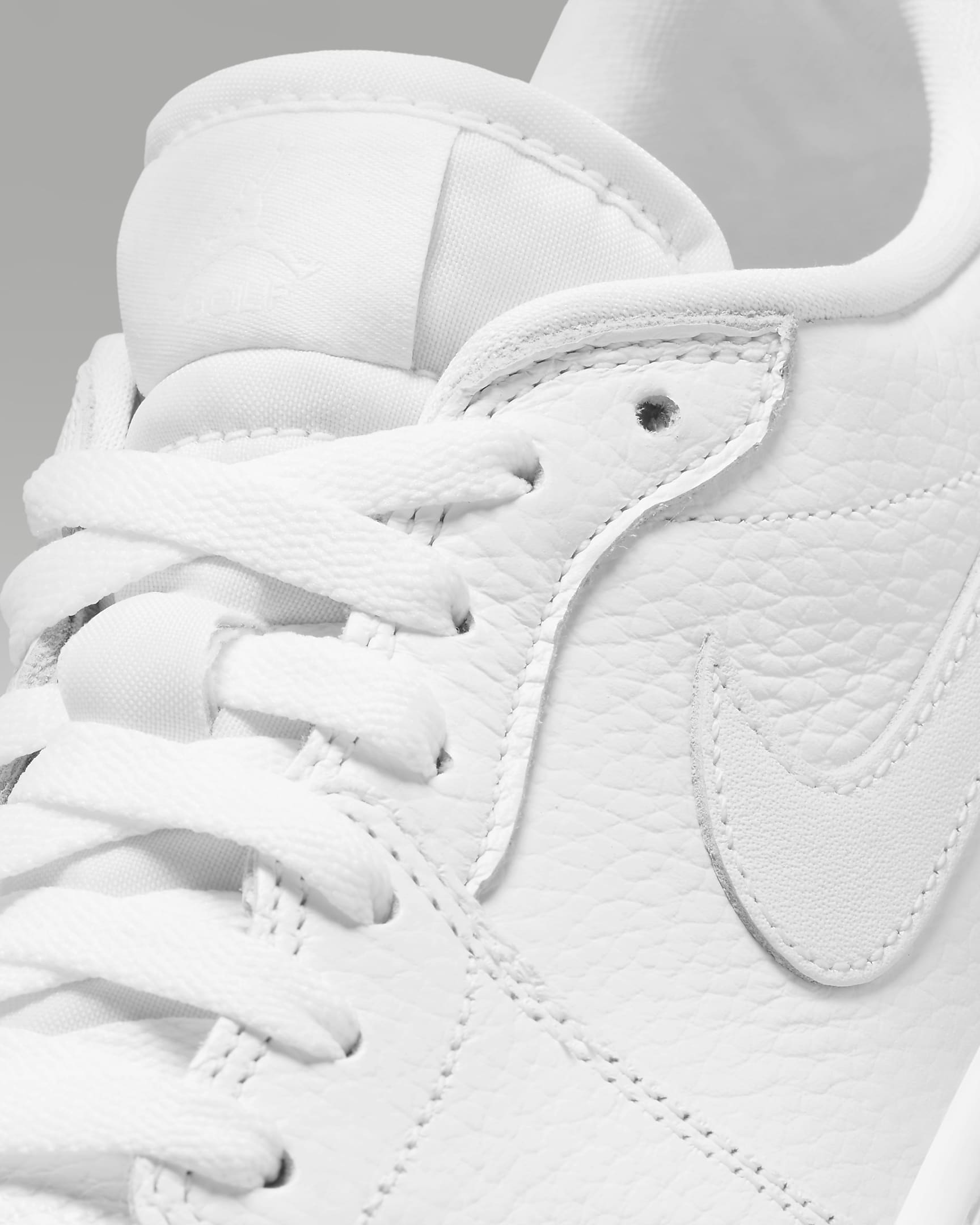 Air Jordan 1 Low G Golf Shoes - White/White