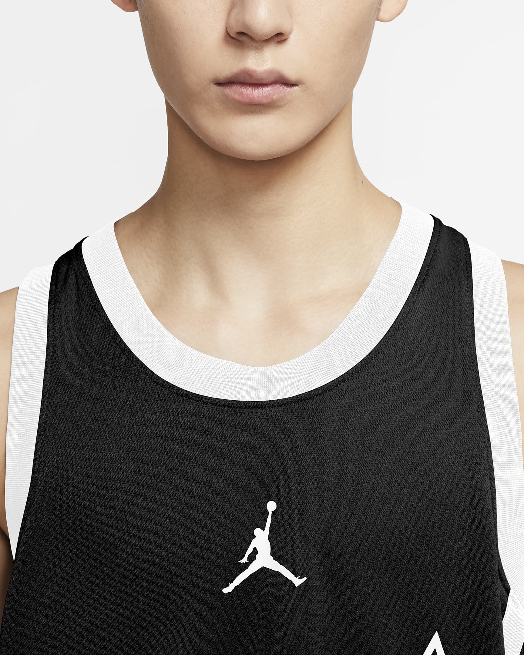 Jordan Air Men's Basketball Jersey - Black/White/White