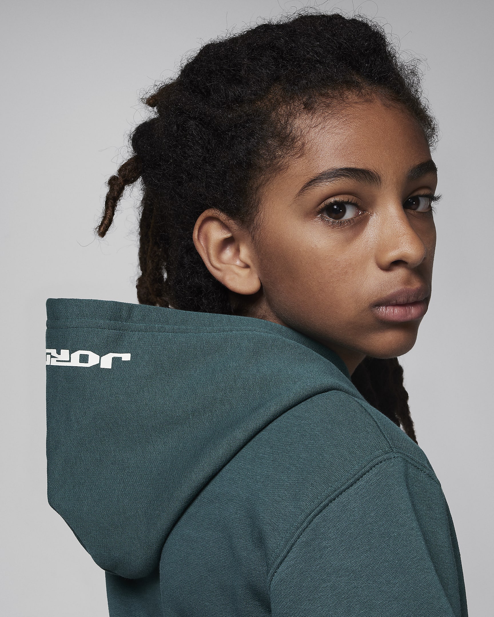 Jordan MJ Flight MVP Older Kids' Fleece Pullover Hoodie - Oxidised Green