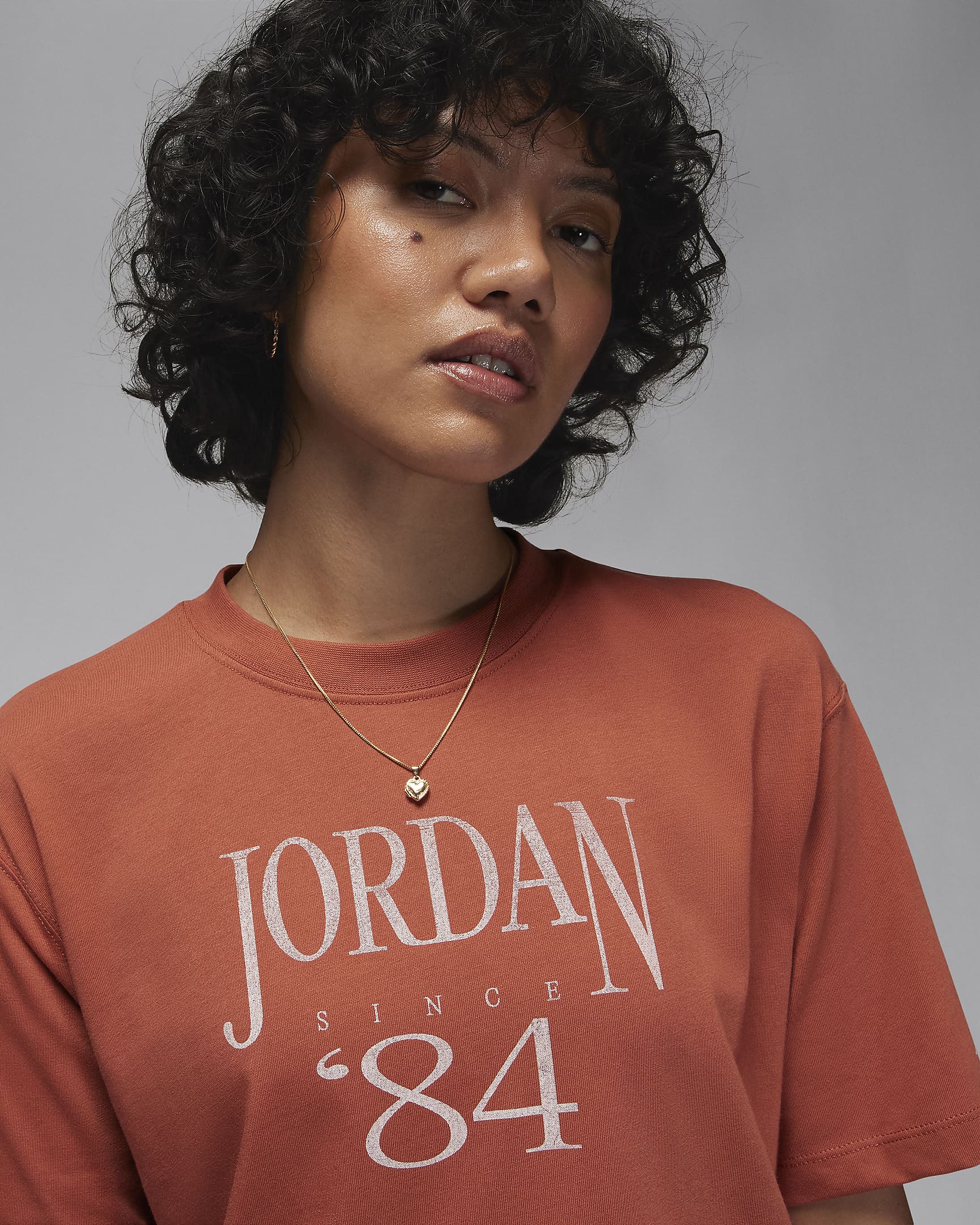 T-shirt damski Jordan Heritage - Dusty Peach/Sail