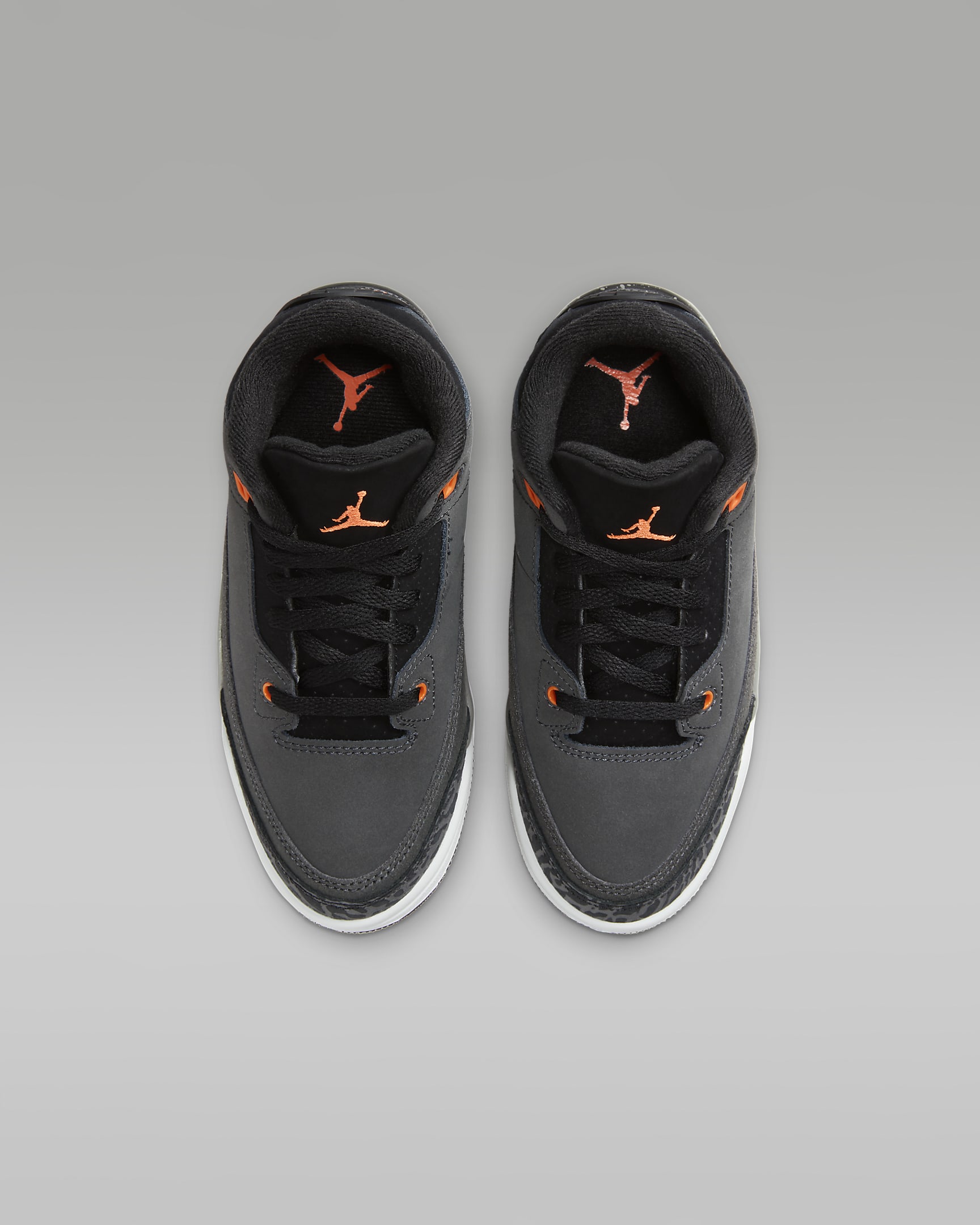 รองเท้าเด็กเล็ก Jordan 3 Retro - Night Stadium/ดำ/Flat Pewter/Total Orange