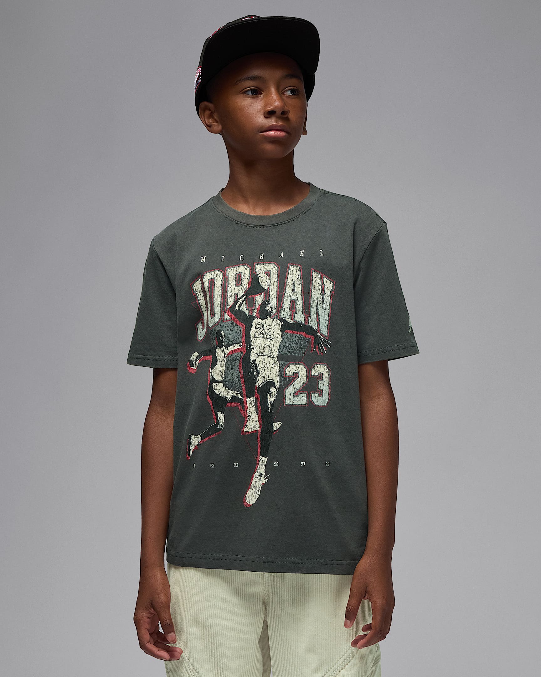 Playera Legend of Flight para niños talla grande Jordan - Sombrío apagado