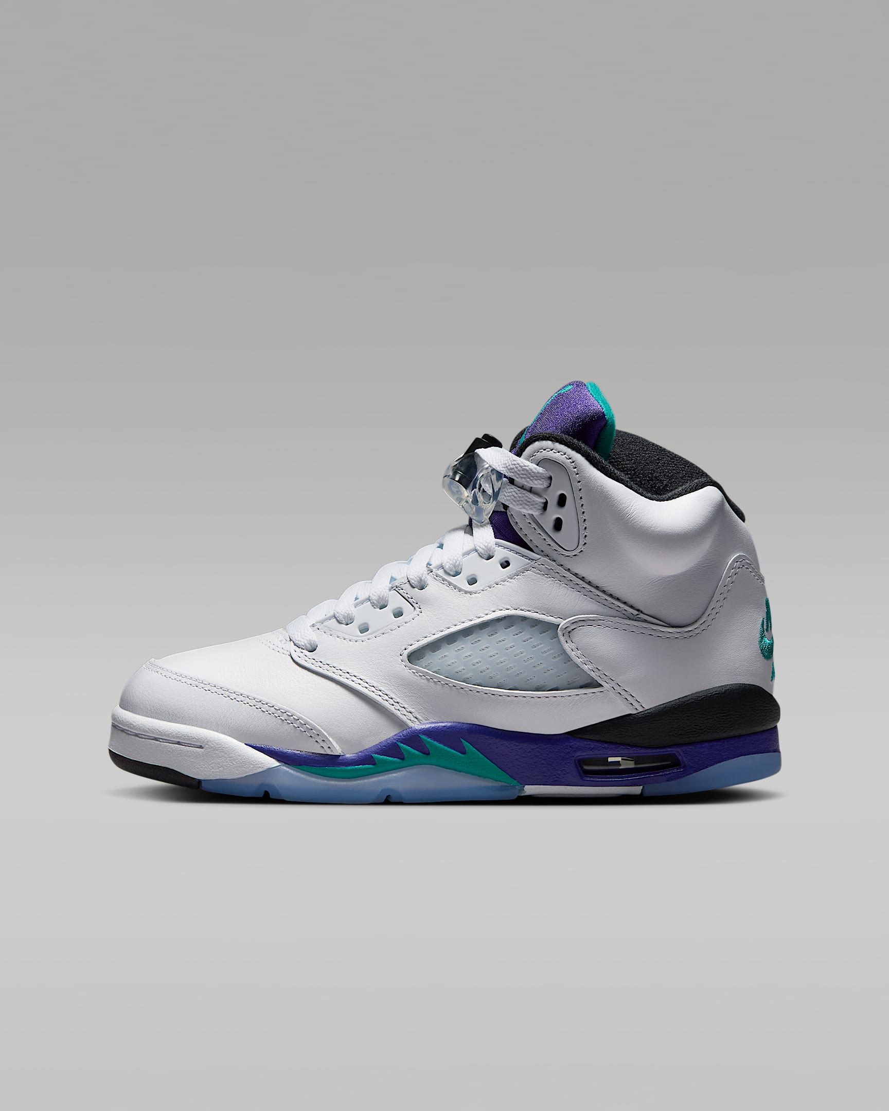 Air Jordan 5 Retro "Grape" Big Kids' Shoes - White/Grape Ice/Black/New Emerald