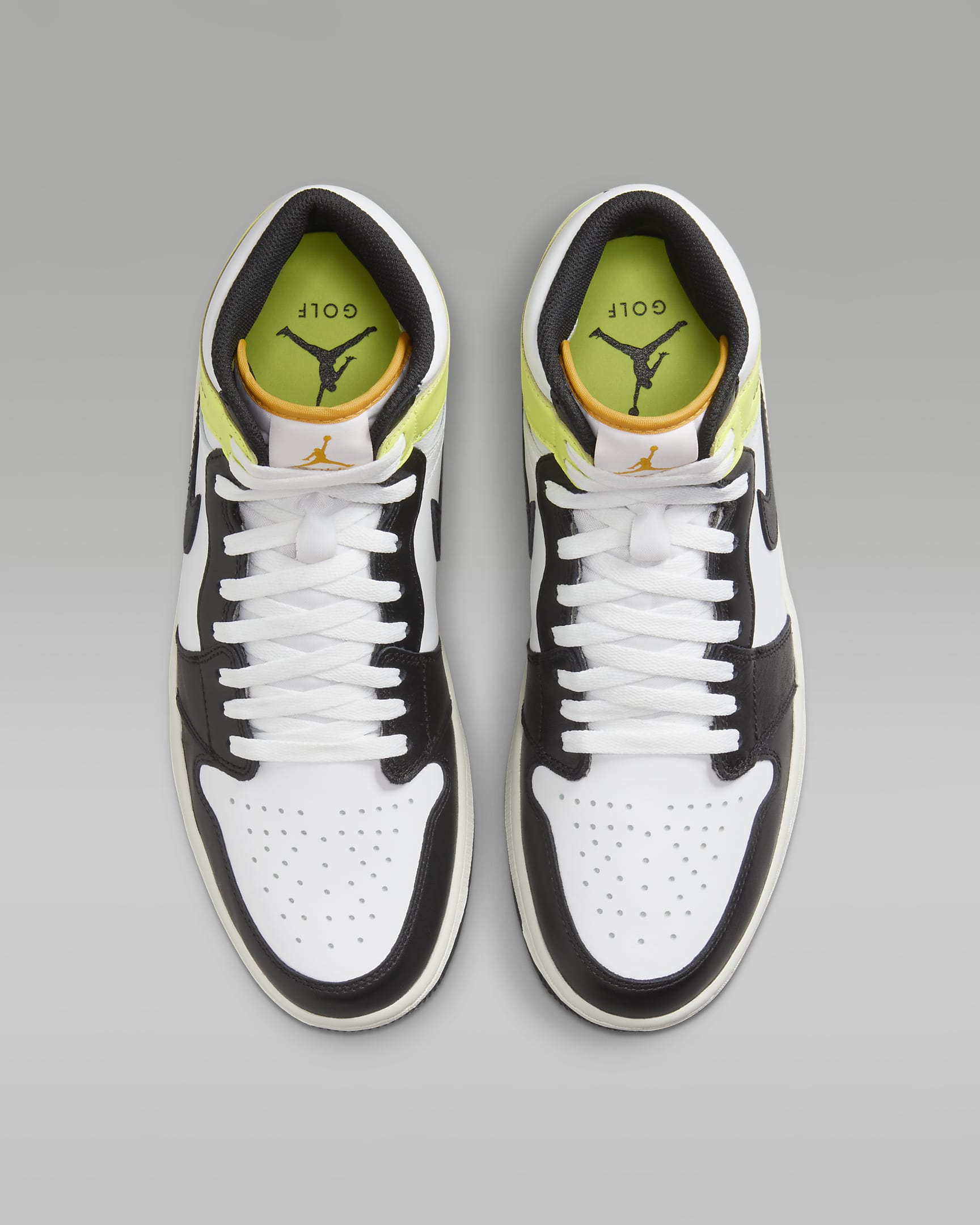 Air Jordan I High G Men's Golf Shoes - White/University Gold/Volt/Black