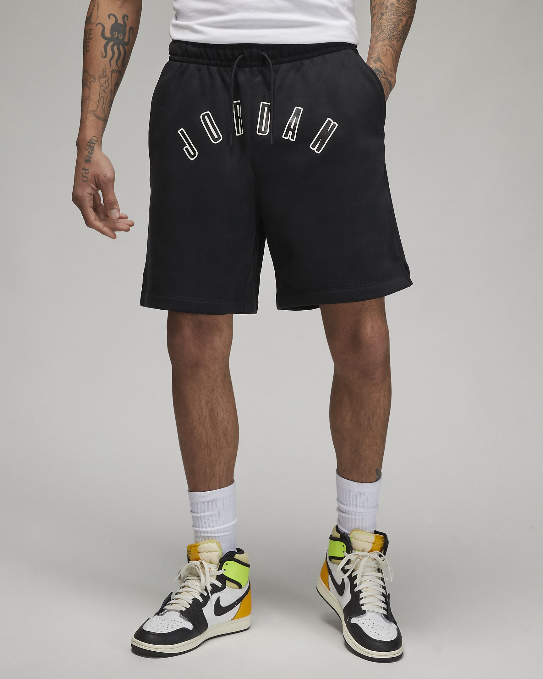 Jordan Flight MVP Men's Fleece Shorts - Black/Sail