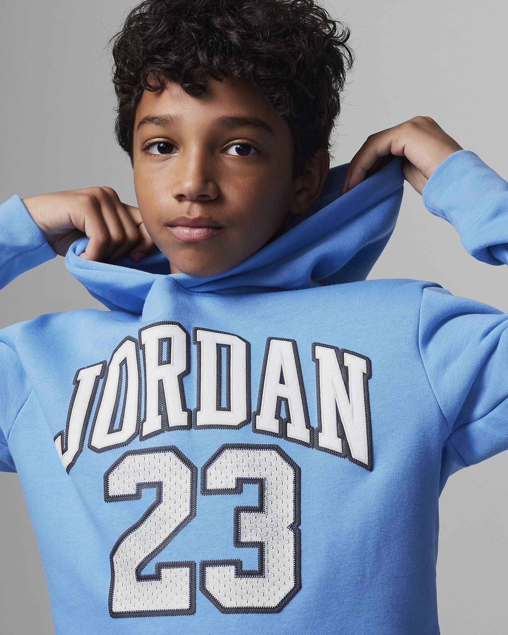 Jordan Fleece Pullover Hoodie Big Kids Hoodie - University Blue