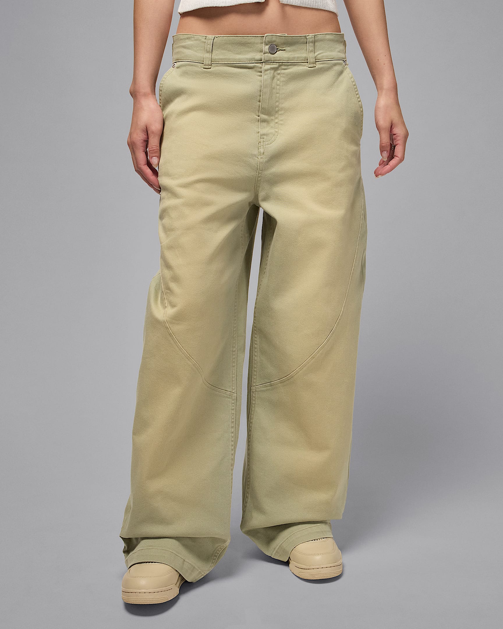 Jordan Flight Women's '91 Wide-Leg Baggy Trousers - Medium Khaki