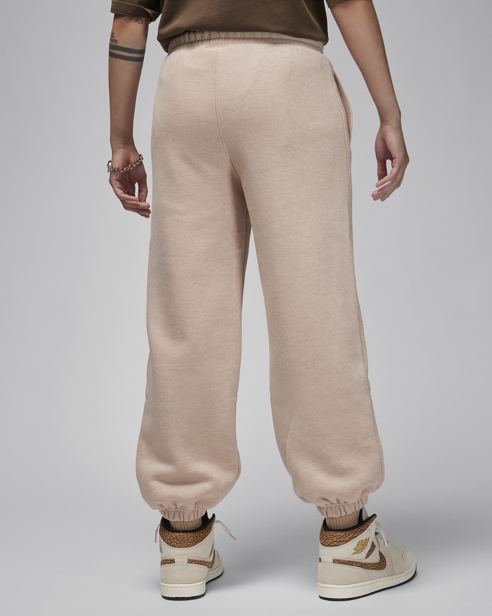 Jordan Flight Fleece Damenhose - Legend Medium Brown/Heather