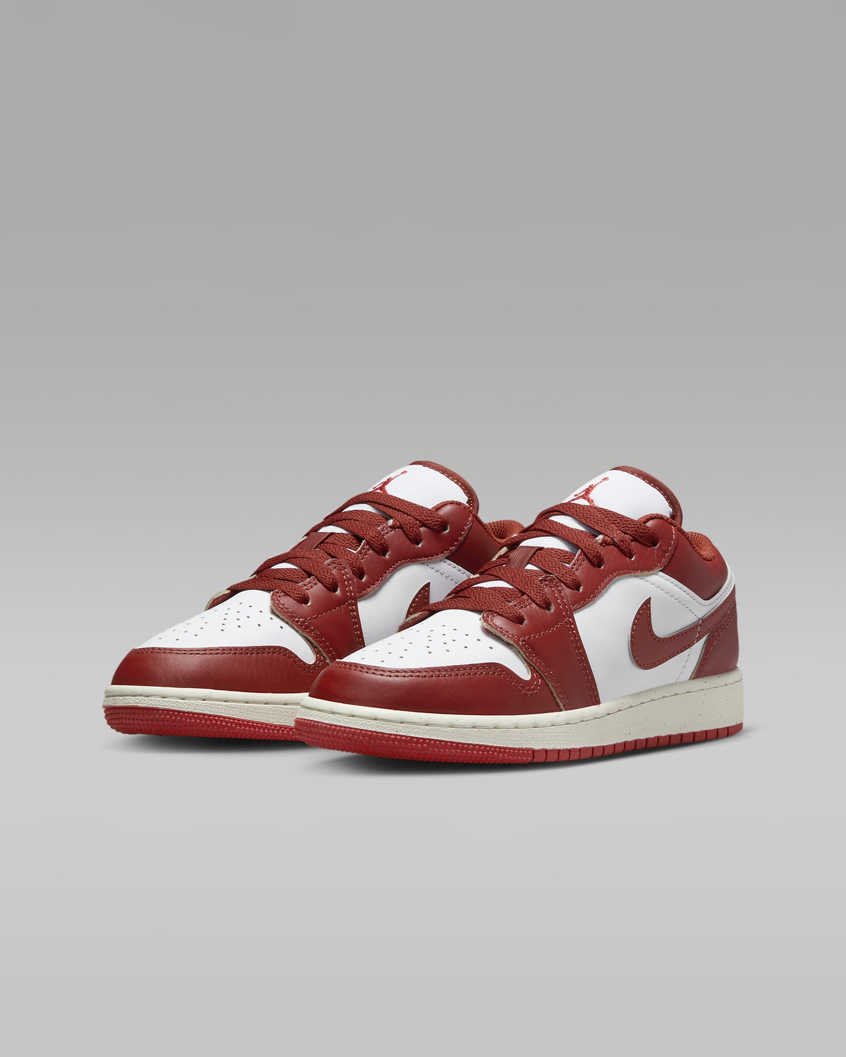 Air Jordan 1 Low SE Older Kids' Shoes - White/Lobster/Sail/Dune Red