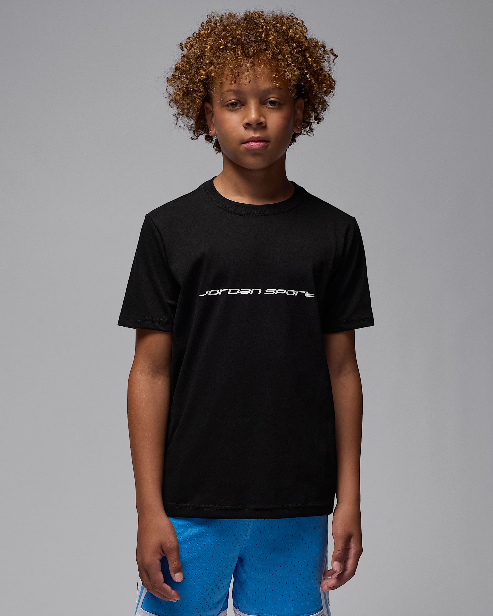Playera para niños talla grande Jordan Dri-FIT Sport - Negro