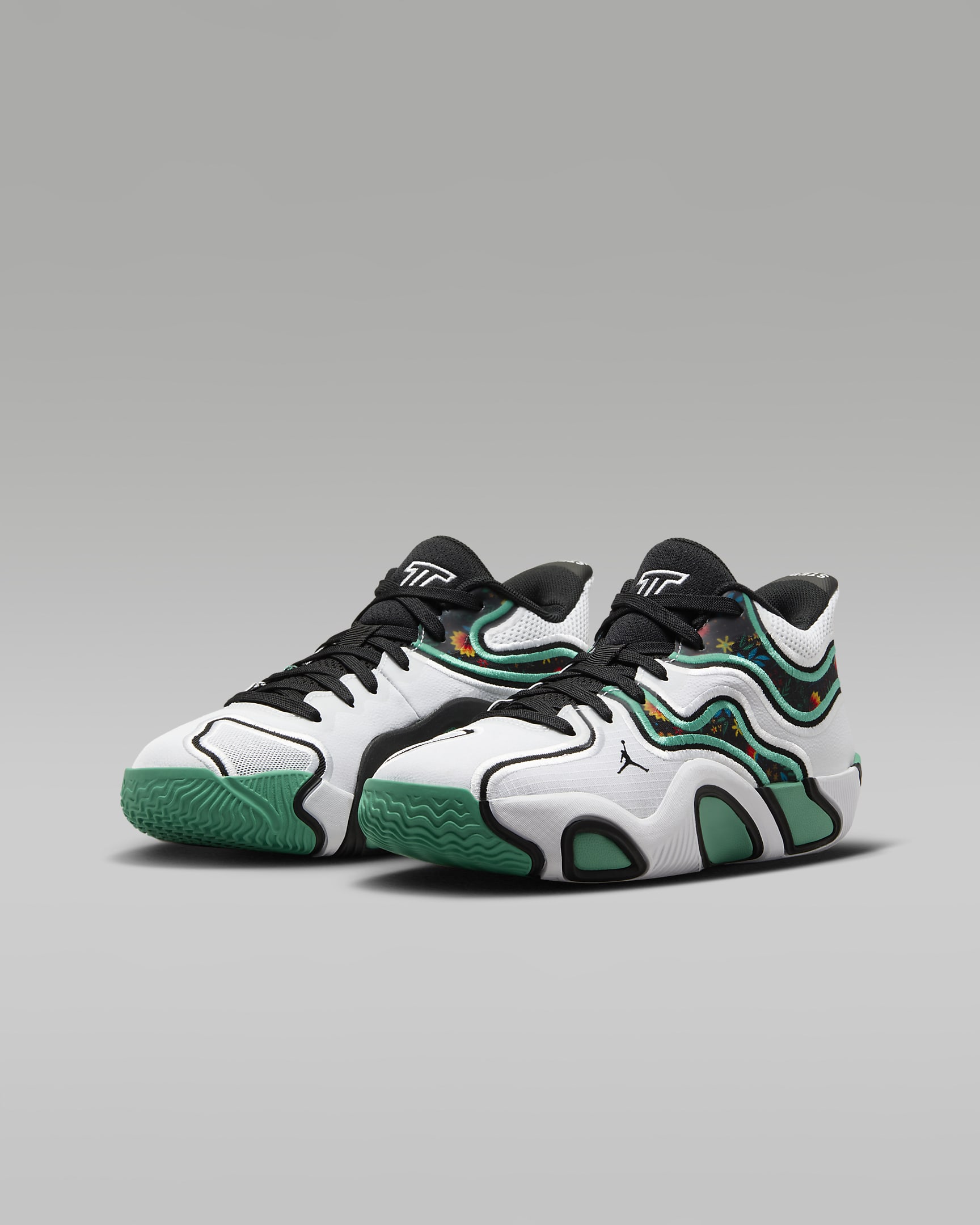 Tatum 3 Older Kids' Basketball Shoes - White/Kinetic Green/Black