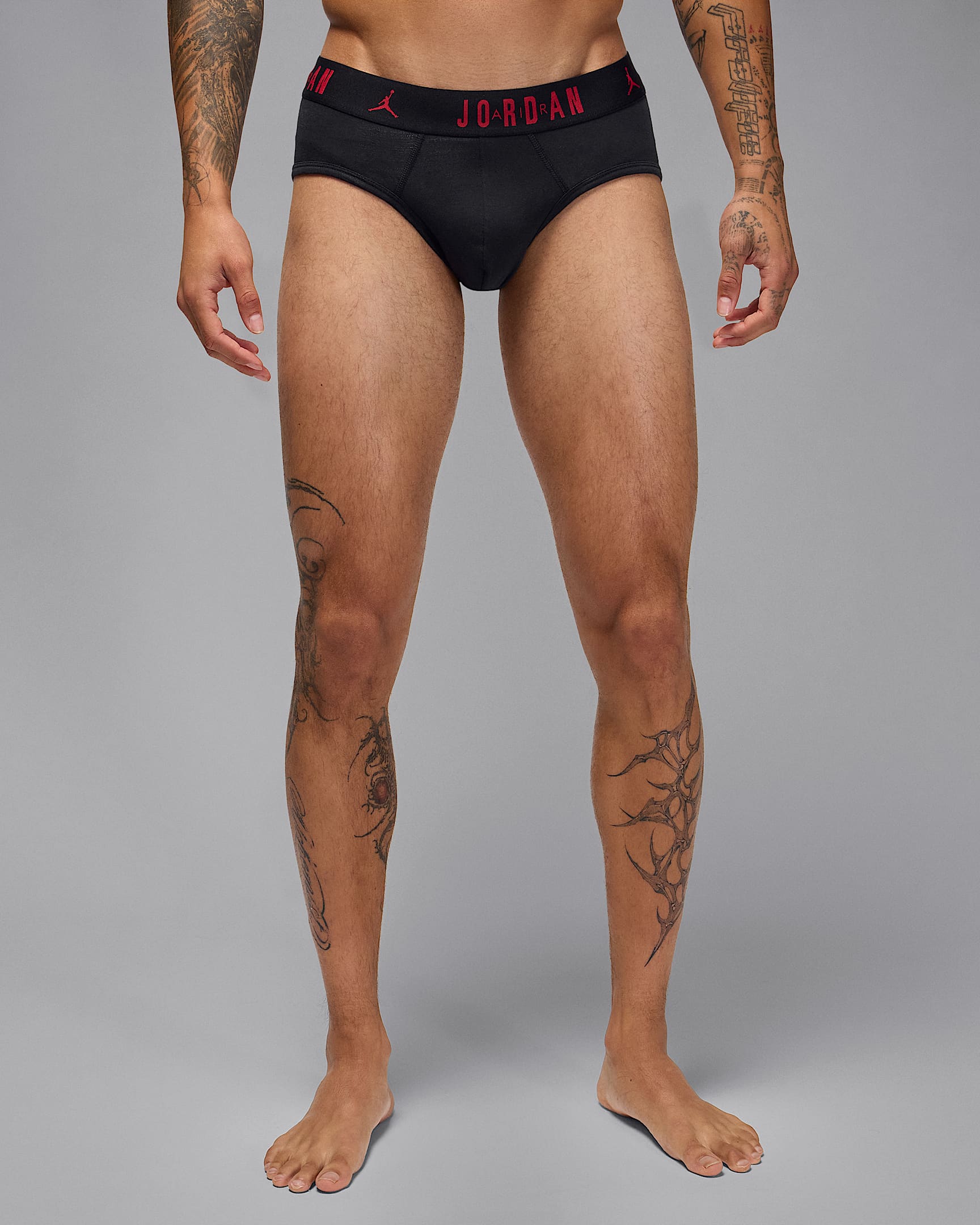 Jordan Men's Flight Cotton Hip Briefs (3-Pack) - Black/White