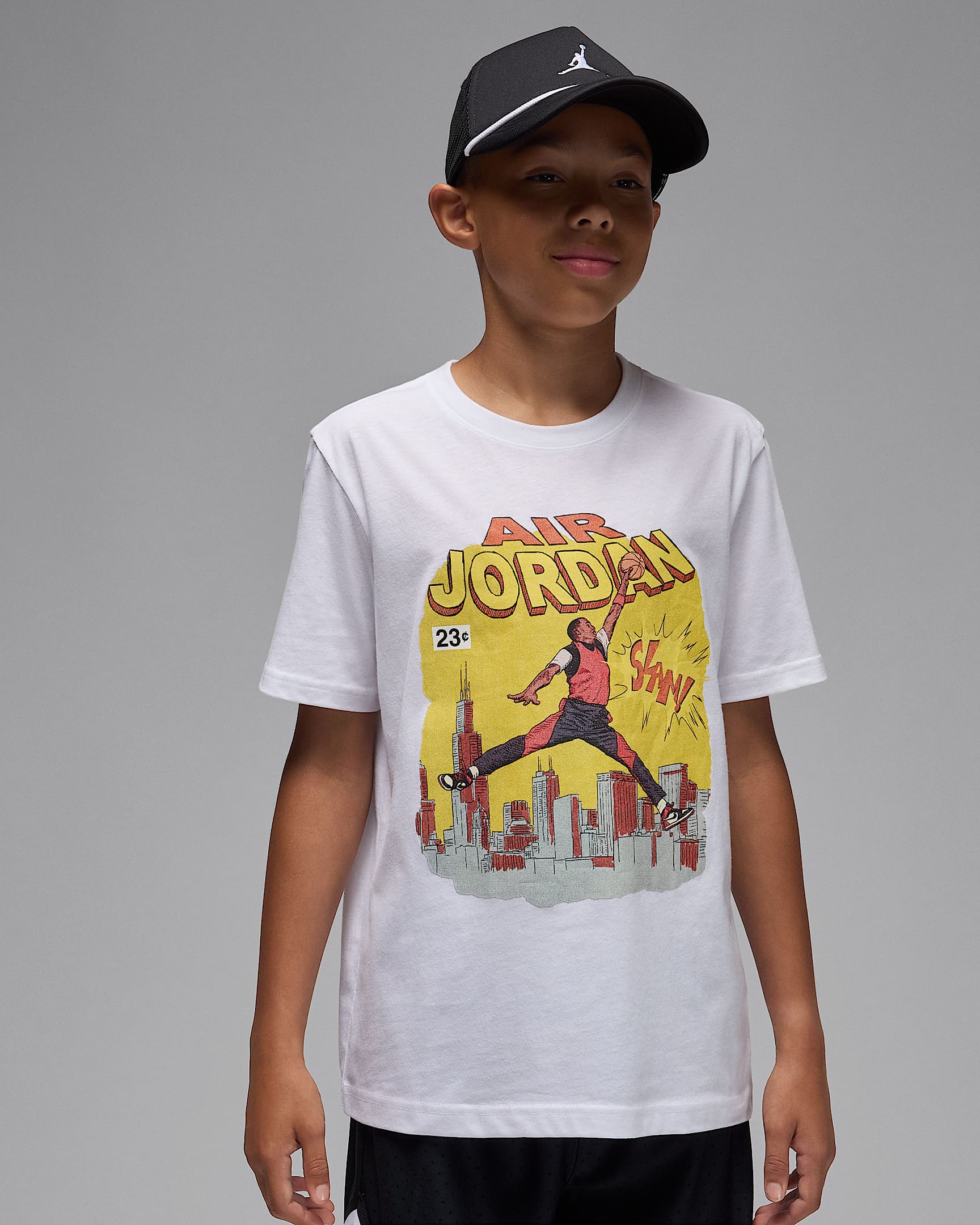 ジョーダン ジュニア コミック スラム Tシャツ - ホワイト