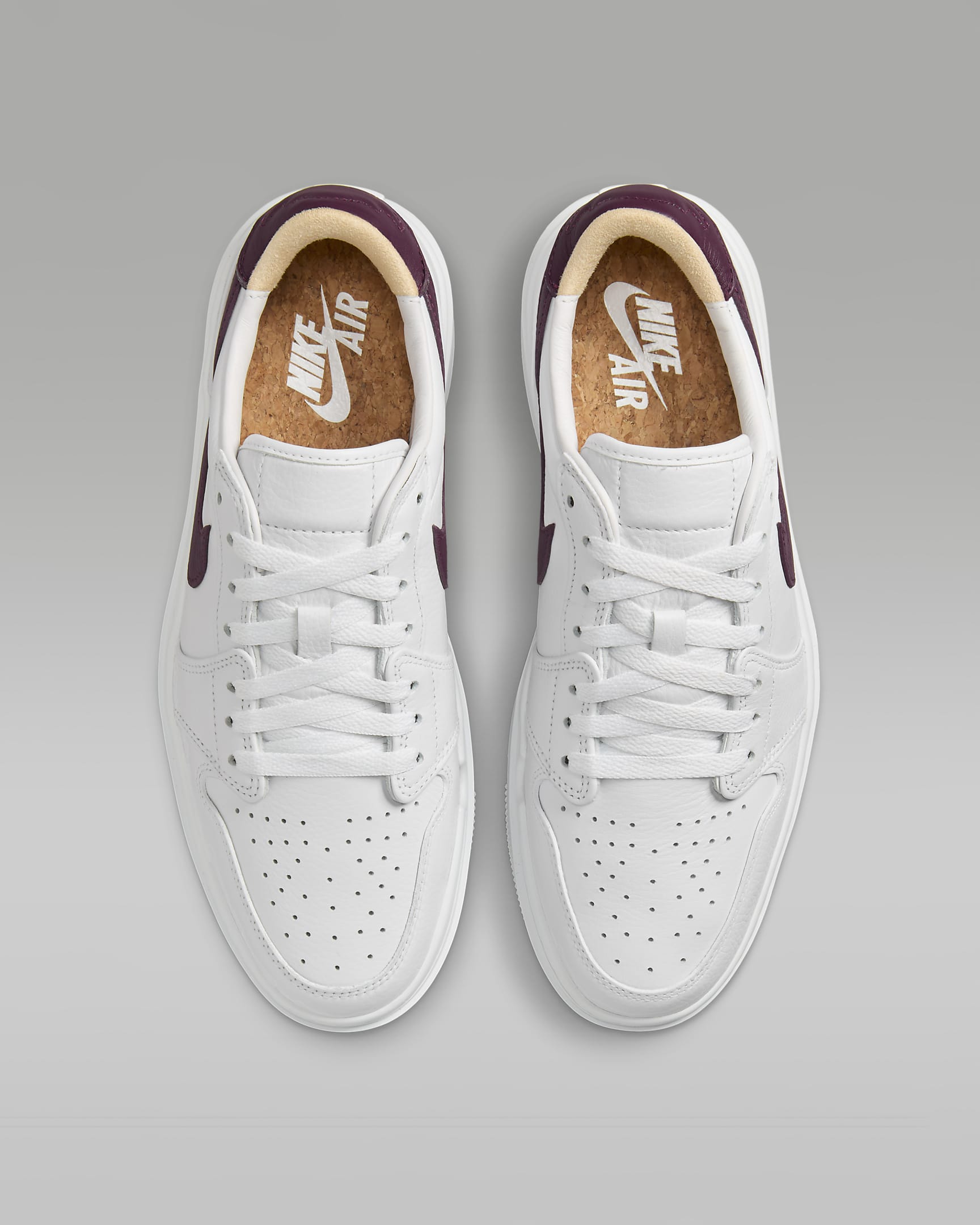 Air Jordan 1 Elevate Low Women's Shoes - White/White/White Onyx/Bordeaux