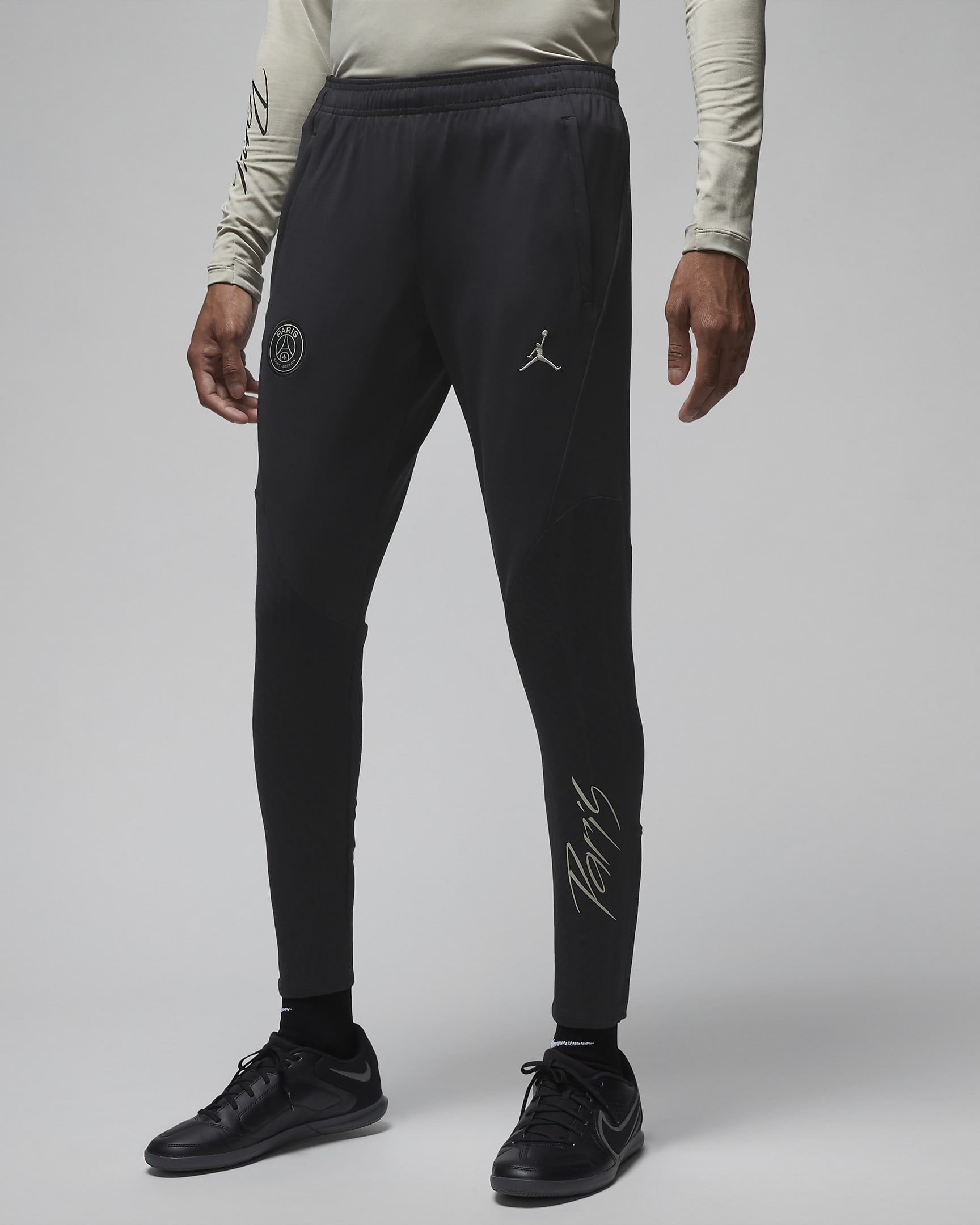 Paris Saint-Germain Strike Third Men's Jordan Dri-FIT Football Knit Pants - Black/Black/Stone