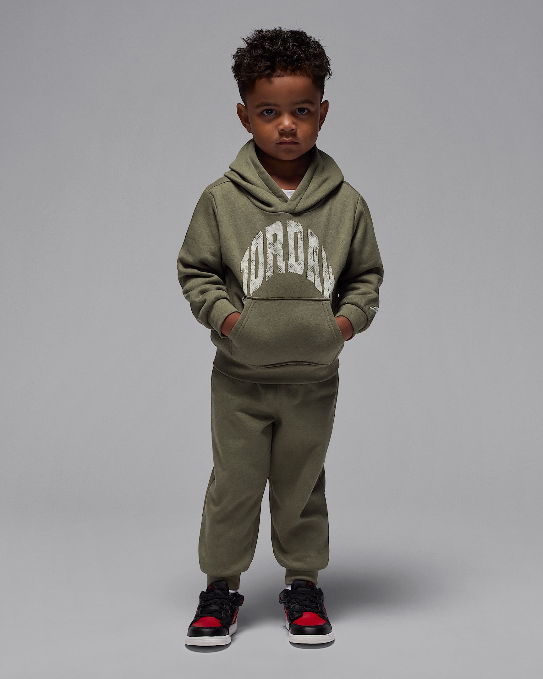 Jordan MVP Toddler 2-Piece Fleece Pullover Hoodie Set - Medium Olive