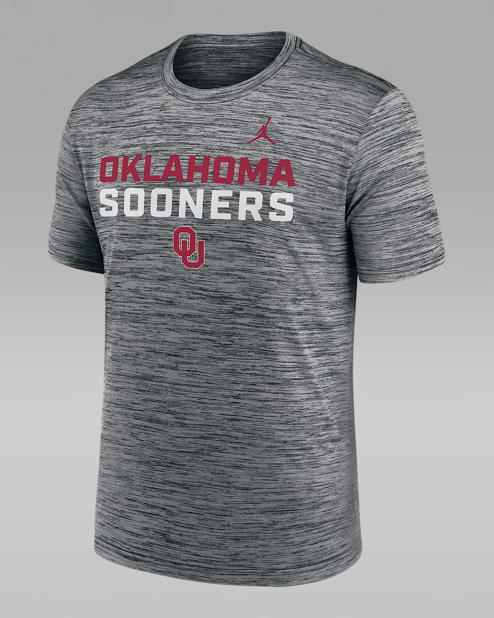 Oklahoma Campus Center Stack Velocity Men's Nike Dri-FIT College T-Shirt - Anthracite