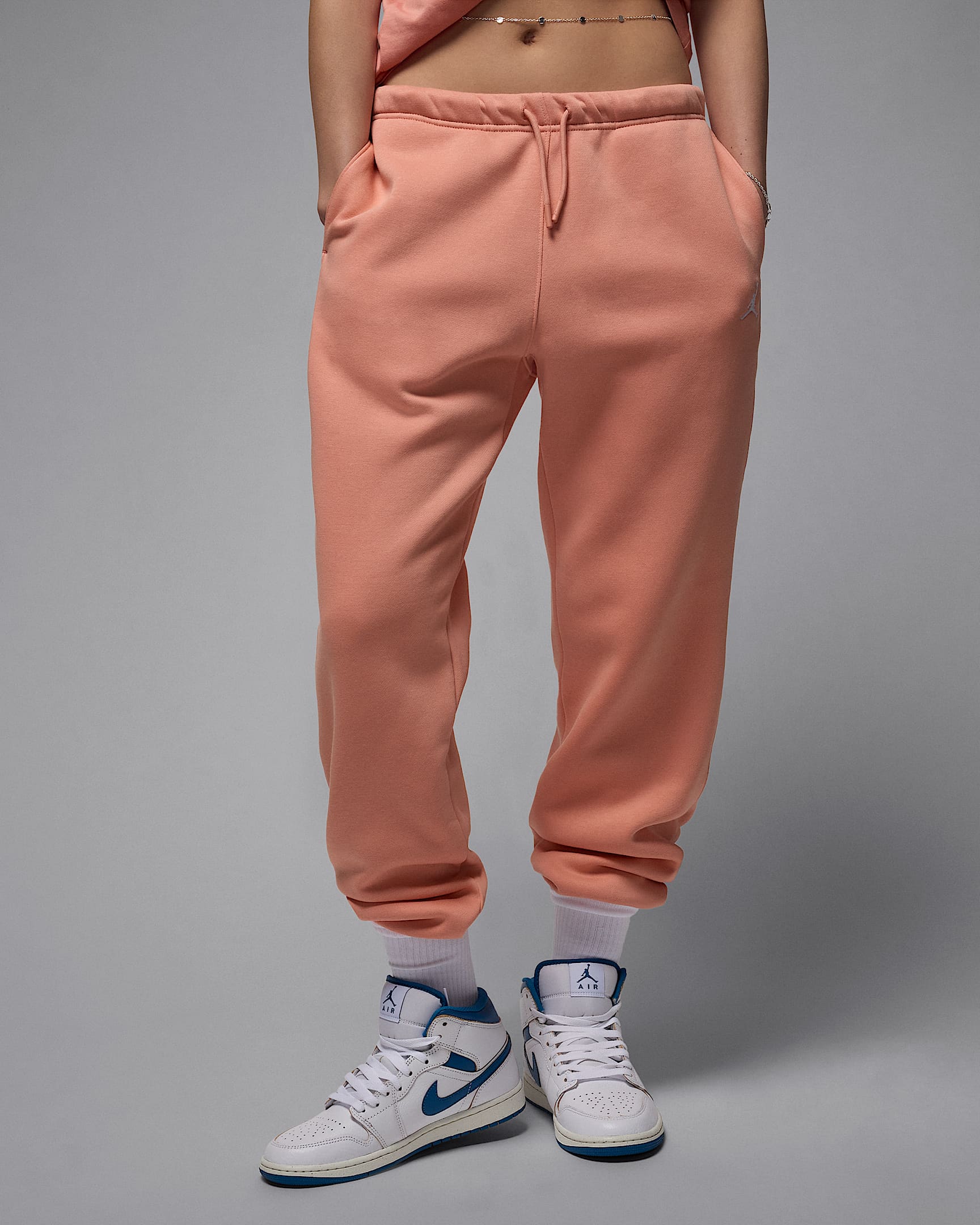 Jordan Brooklyn Fleece Women's Pants - Light Madder Root/White
