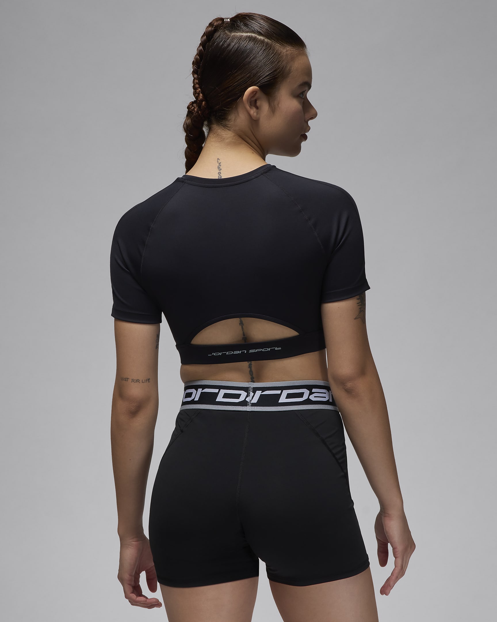 Jordan Sport Bodycon Performance-croptop til kvinder - sort/Off Noir