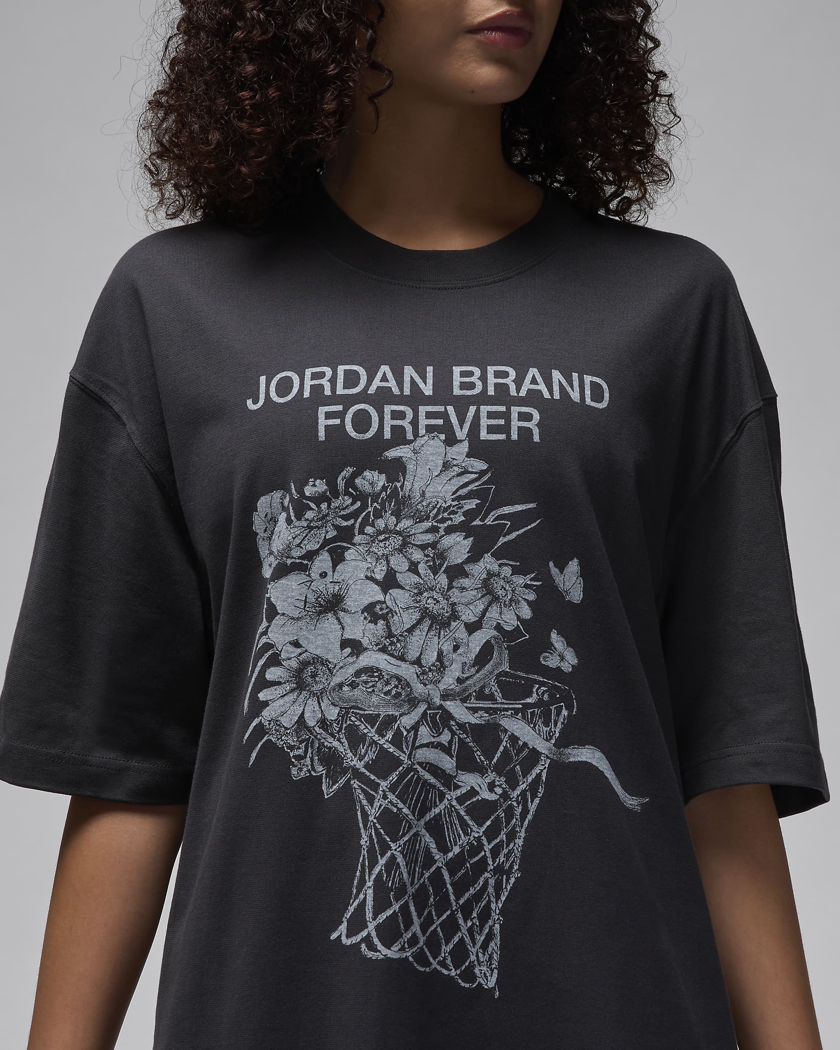 Jordan Women's Oversized Graphic T-Shirt - Off-Noir