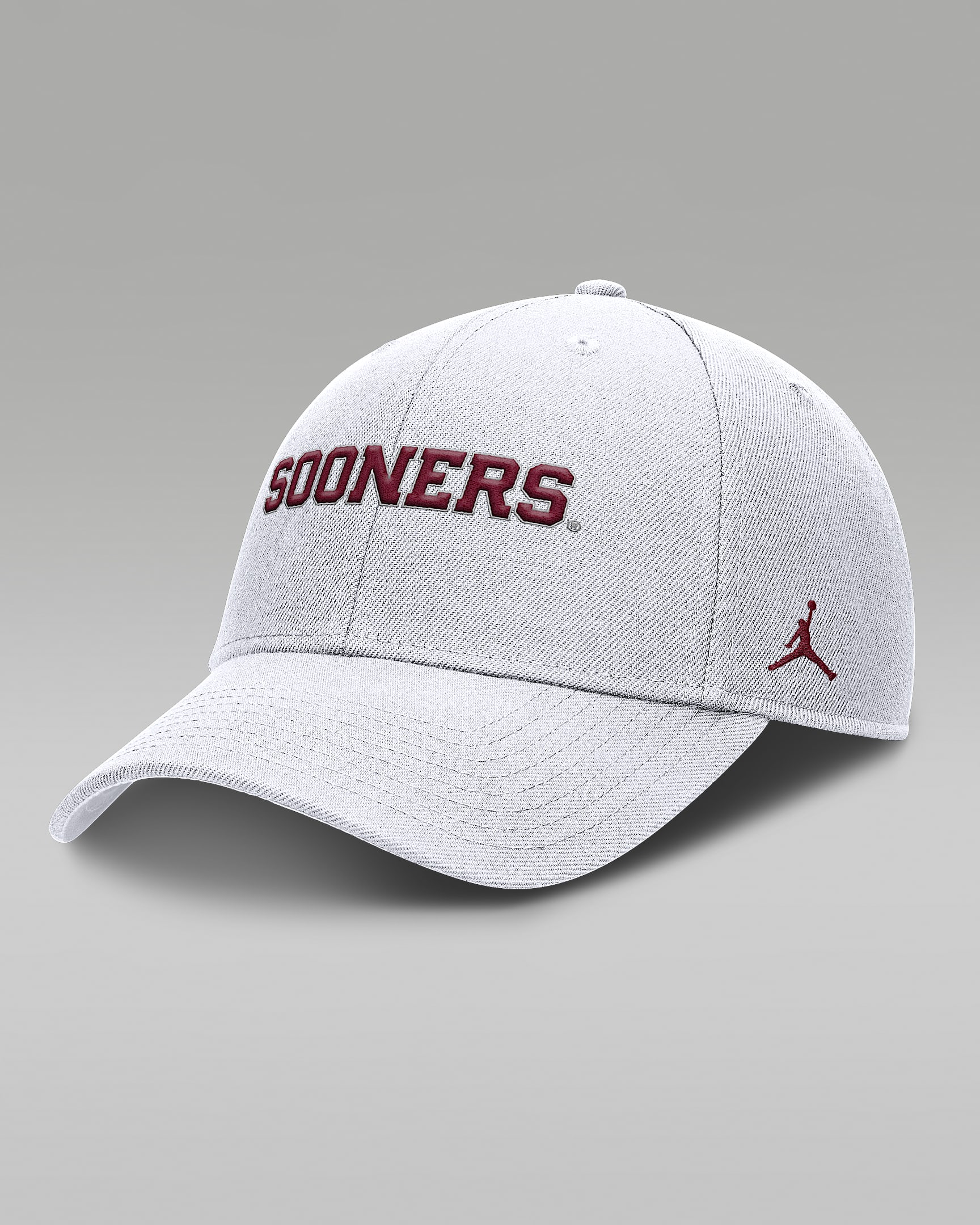 Oklahoma On-Field Rise Gameday Men's Jordan Brand Dri-FIT College Trucker Adjustable Hat - White