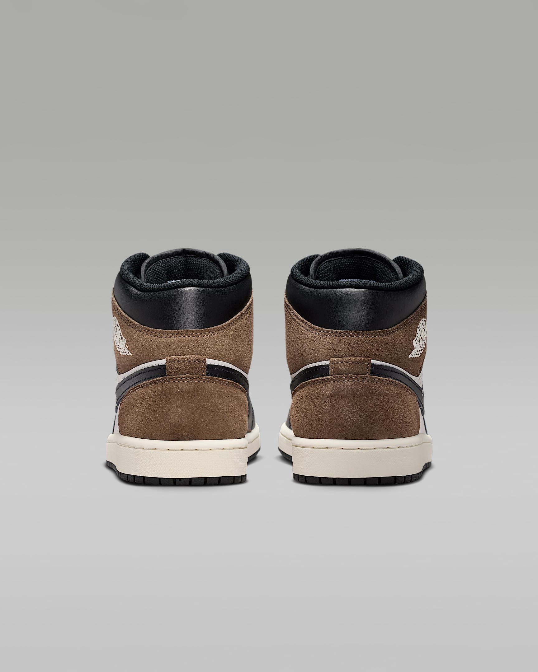 Air Jordan 1 Mid Men's Shoes - Black/Palomino/University Red/Phantom
