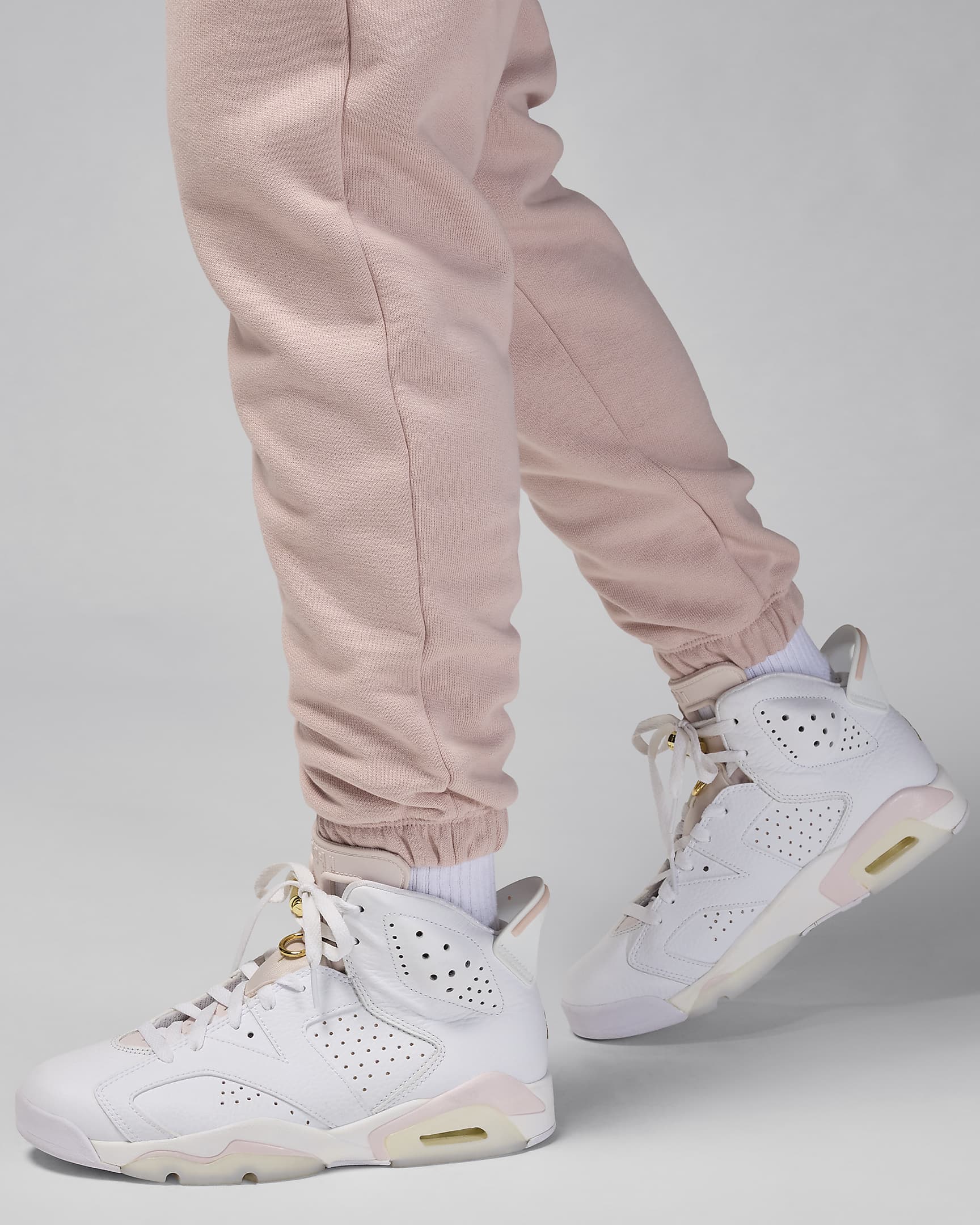 Air Jordan Wordmark Men's Fleece Trousers - Pink Oxford