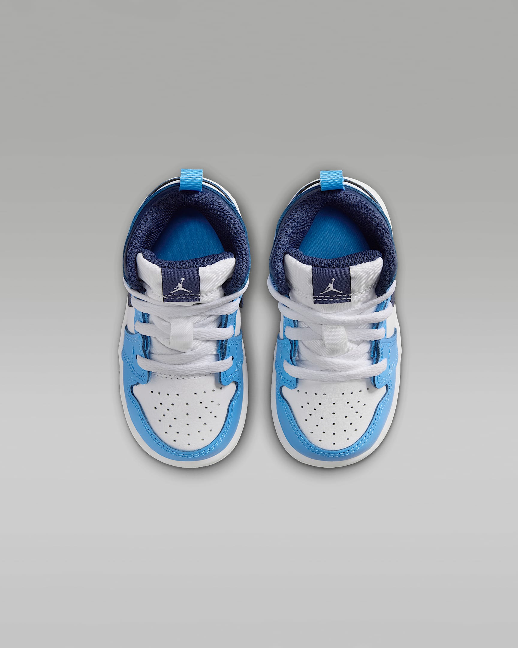 Jordan 1 Mid Baby/Toddler Shoes - University Blue/White/Sail/Midnight Navy